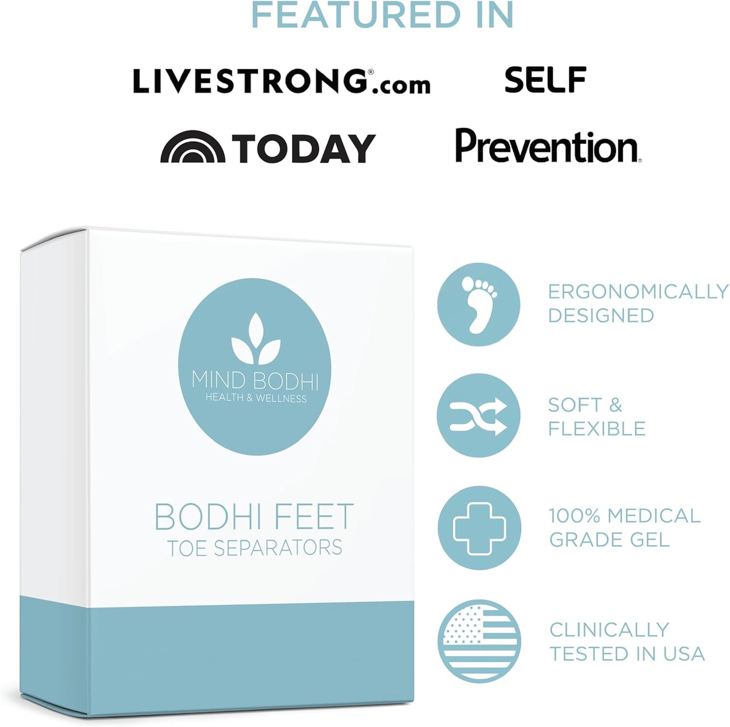 Mind Bodhi Toe Separators/Toe Spacers - For Men and Women - Correcting Bunions and Restoring Toes to Their Original Shape - Regular Size – Pink