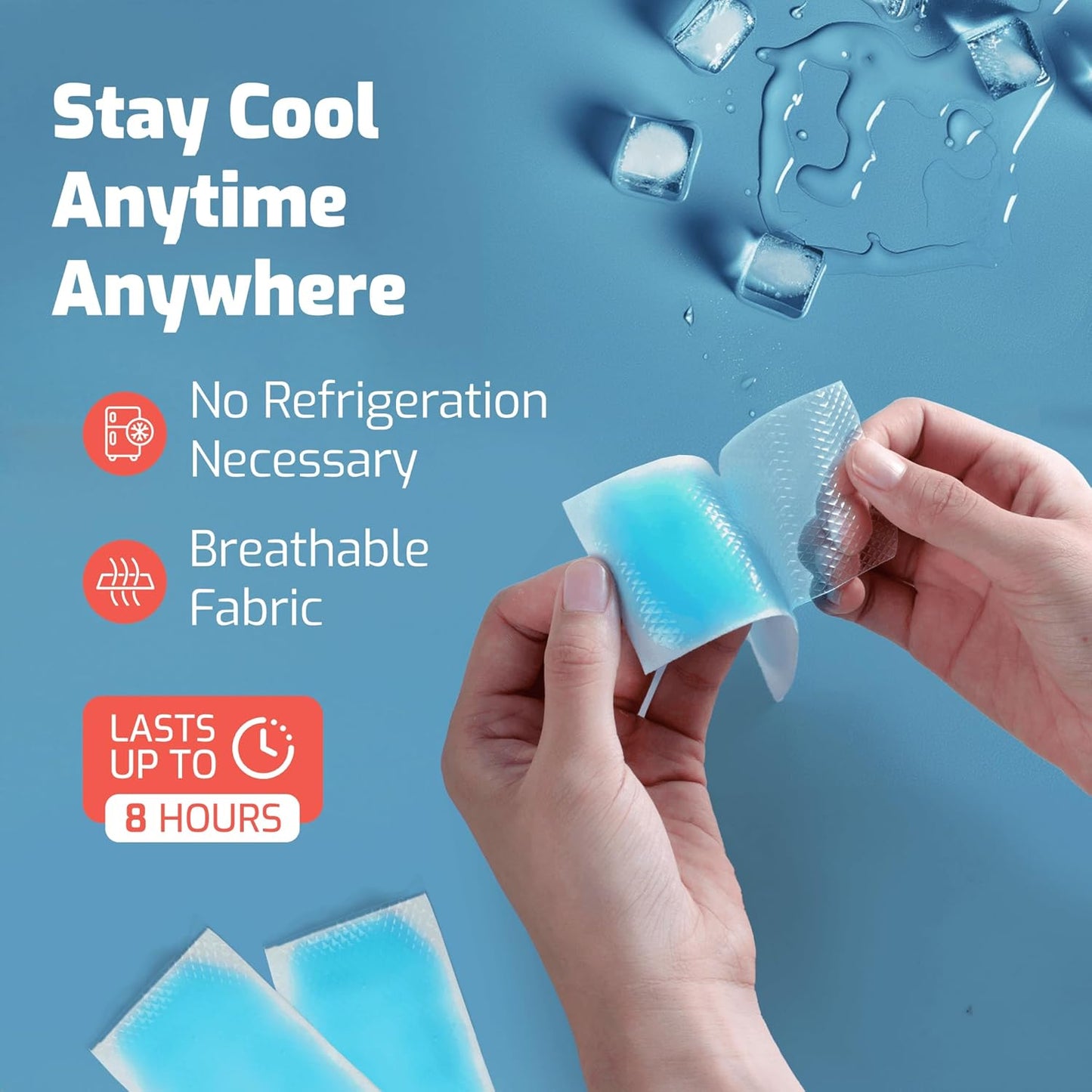 Cooling Patches for Kids - 20 Pack Fever Patch for Kids, Minty Cool- Cold Stickers - Baby Pad, Hot Weather Forehead, Reducer Headache Patches - Blue