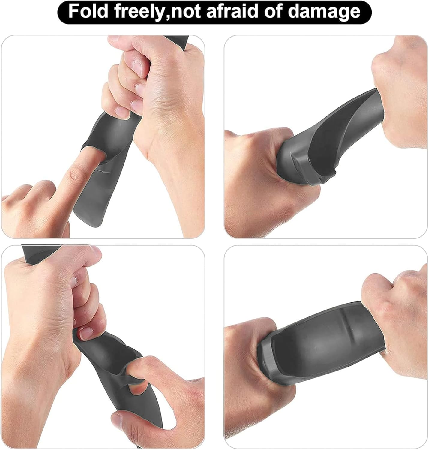 LinMei Silicone Razor Travel Case Compatible with Gillette, Parker, Merkur Razor (Grey+Cleaning Brush)