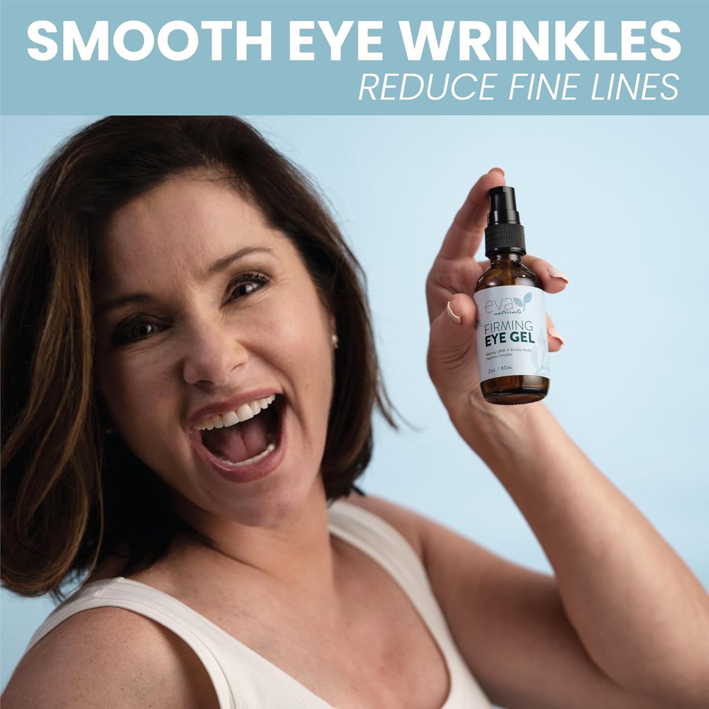 Anti-Aging Eye Gel - Luxurious Hydrating Under Eye Cream For Dark Circles and Puffiness, Bags, Crows Feet, Wrinkles - With Hyaluronic Acid & Skin-Firming Peptides Eye Serum (2 oz.)