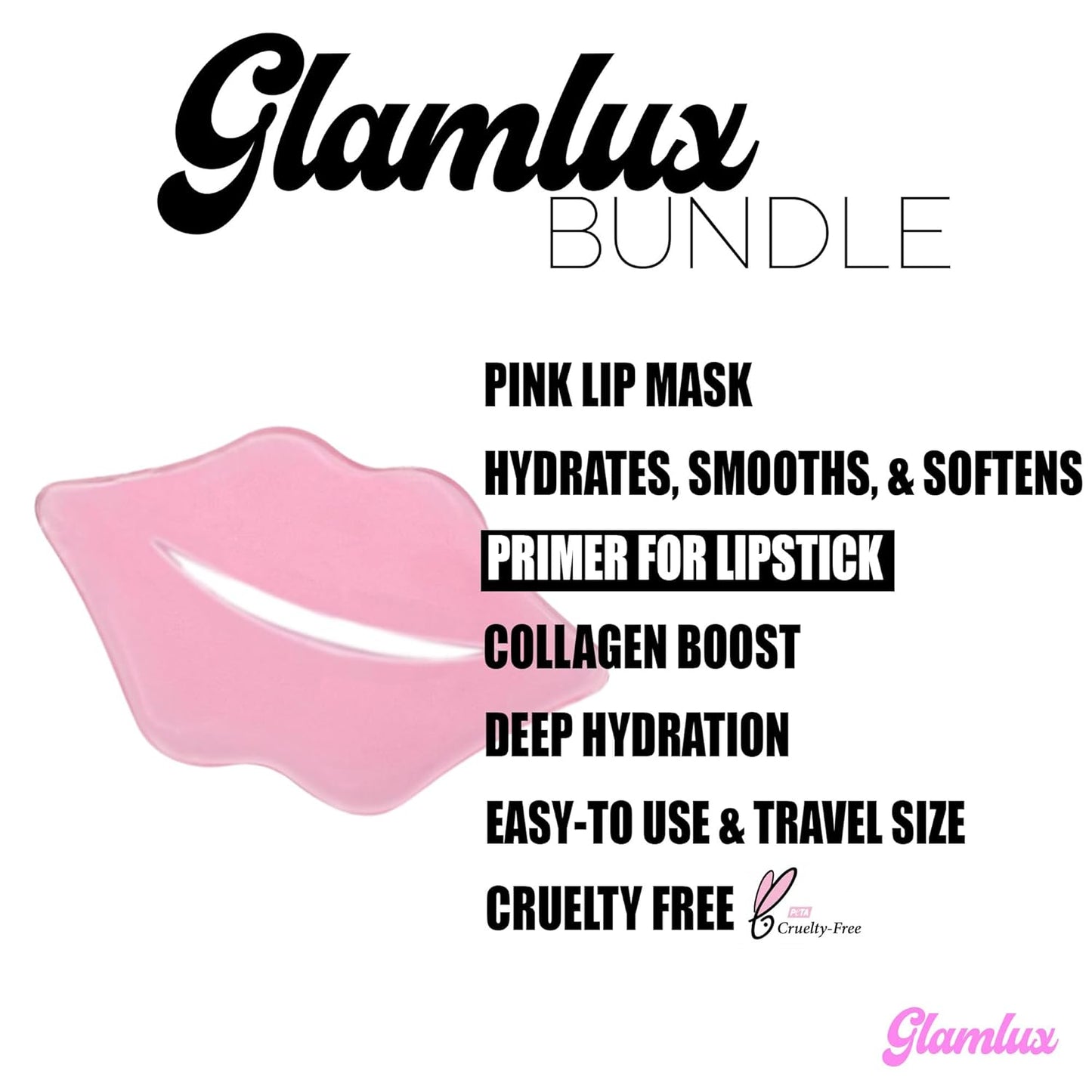 Beauty Creations Loose Setting Powder BYE Filler Translucent Loose Setting Powder Minimizes Pores and Fine Lines Matte Finish Natural Face Makeup & Pink Collagen Lip Mask