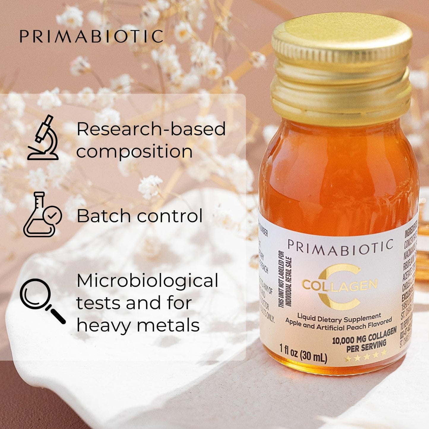 Liquid Collagen - High Collagen Content [10,000 Mg] Per Serving - Hydrolyzed Collagen and 12 Vitamins - Gluten Free- 450 Ml - Pack of 15 Bottles x 30 Ml