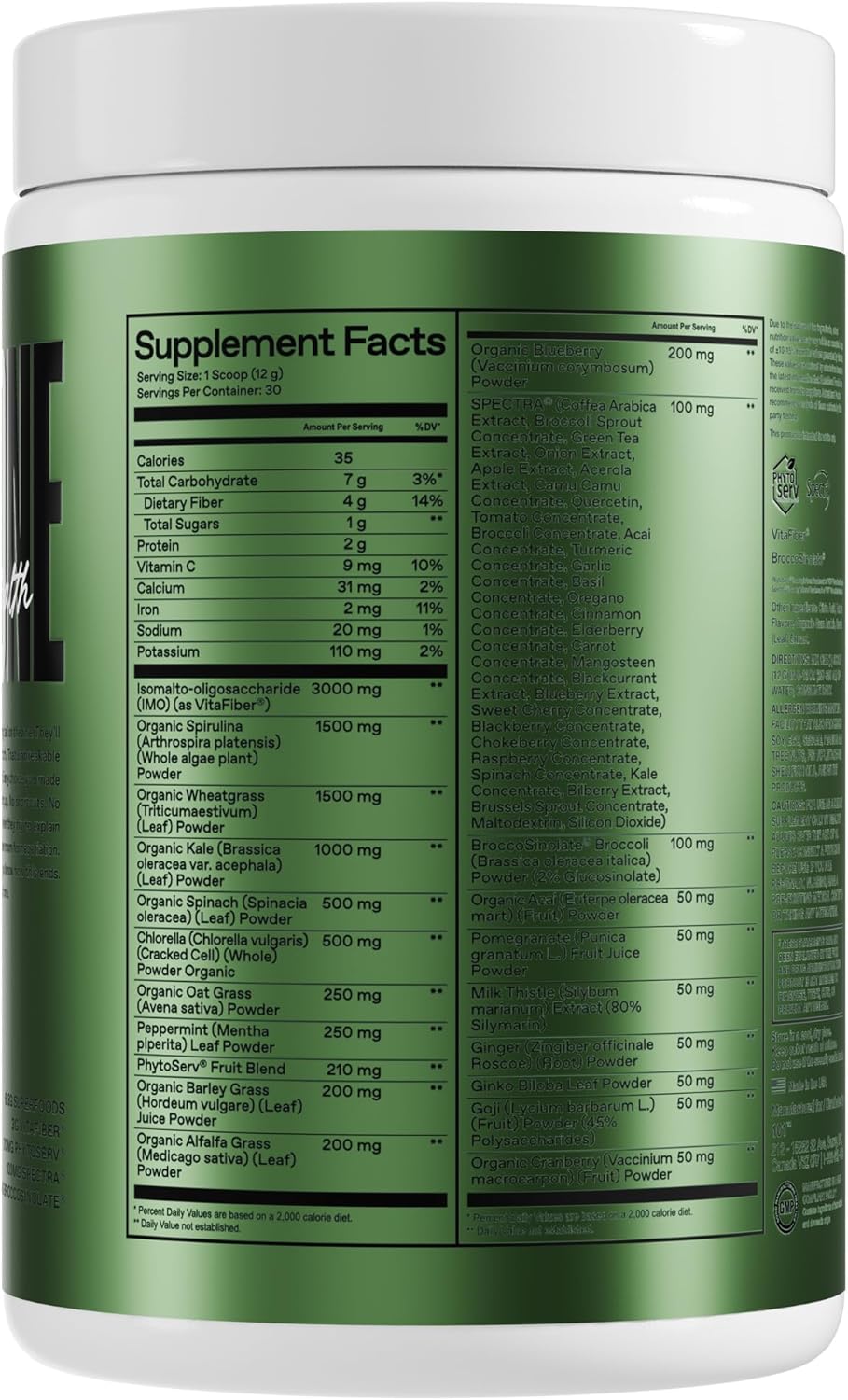 ONE of ONE Greens & Gut Health – Superfood Greens Powder with Prebiotics, Probiotics & Digestive Enzymes for Gut Health, Immunity & Energy, No Artificial Sweeteners - Mixed Berry, 30 Serving