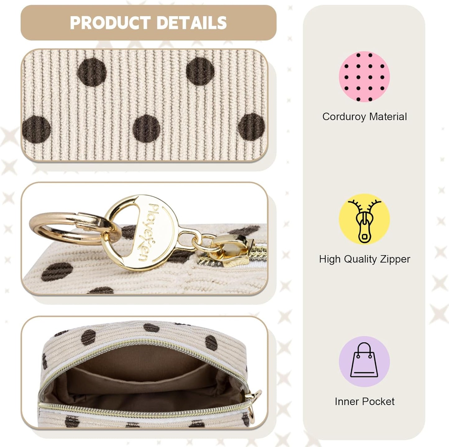 Period Bag for Teen Girls, Corduroy Cute Sanitary Napkin Storage Bag, Menstrual Pad Bag Tampon Holder for Purse