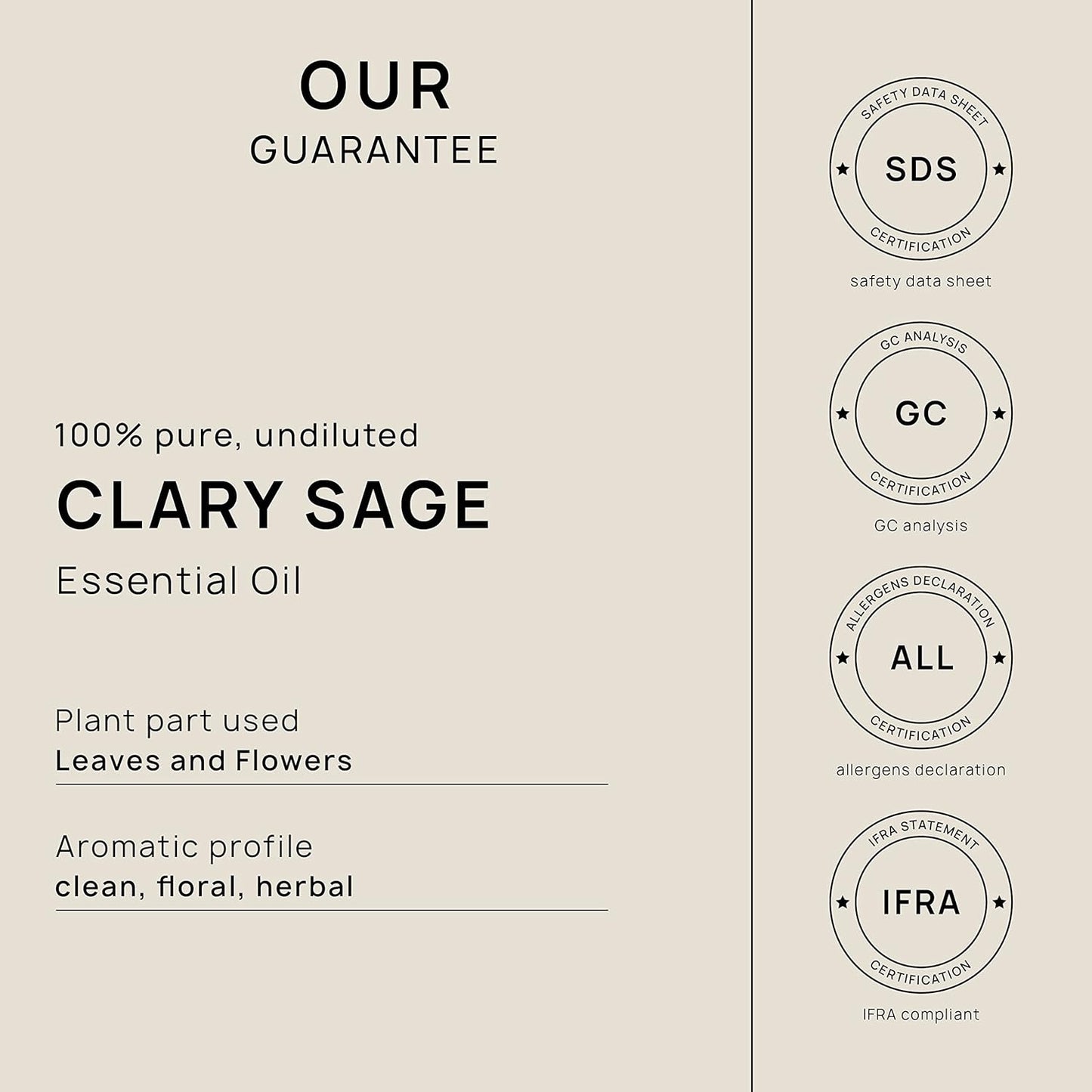 VINEVIDA Clary Sage Essential Oil 32 oz - Undiluted Clary Sage Oil 32 oz - Clary Sage Candle Oil Scent - DIY Candle Scents Candlemaking - Bulk Essential Oil Soap Making Safe Skin 946.36 ml