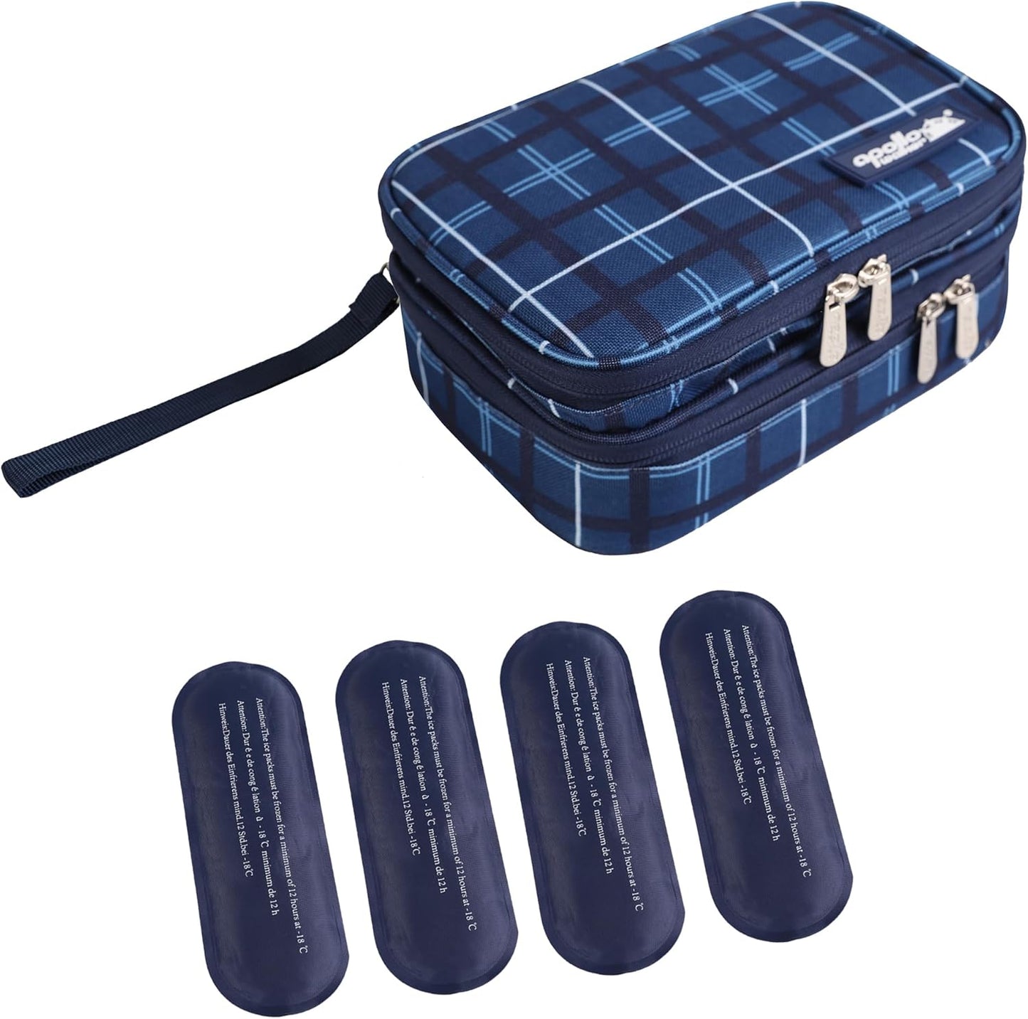 apollo walker Insulin Cooler Travel Case Diabetic Medication Cooler with Ice Packs and Insulation Liner Insulin Cooler Travel case TSA Approved