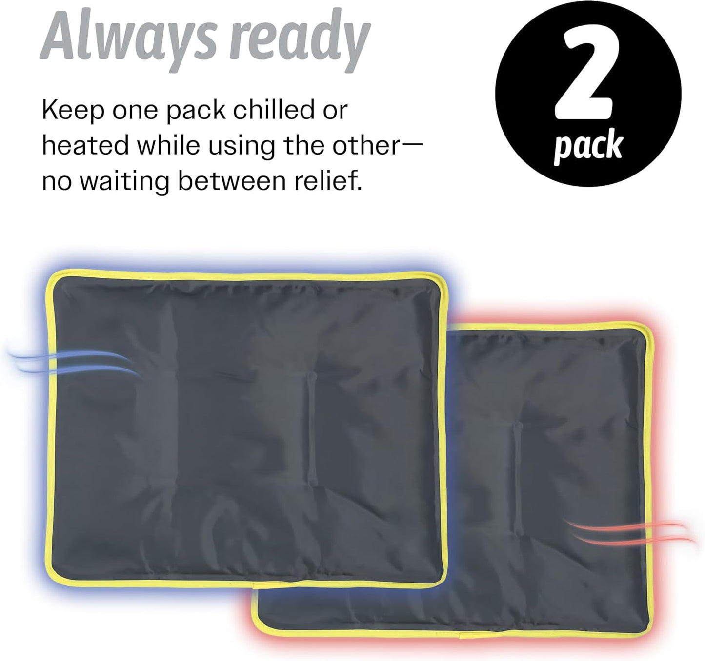 Hot & Cold Reusable Gel Packs (Medium, 2 Pack) Flexible Soft Compress - Ice & Heat Therapy for Injuries, Back, Shoulder, Hip, Knee, Joint Pain, Swelling, Bruises, Post Surgery - Sport Temp