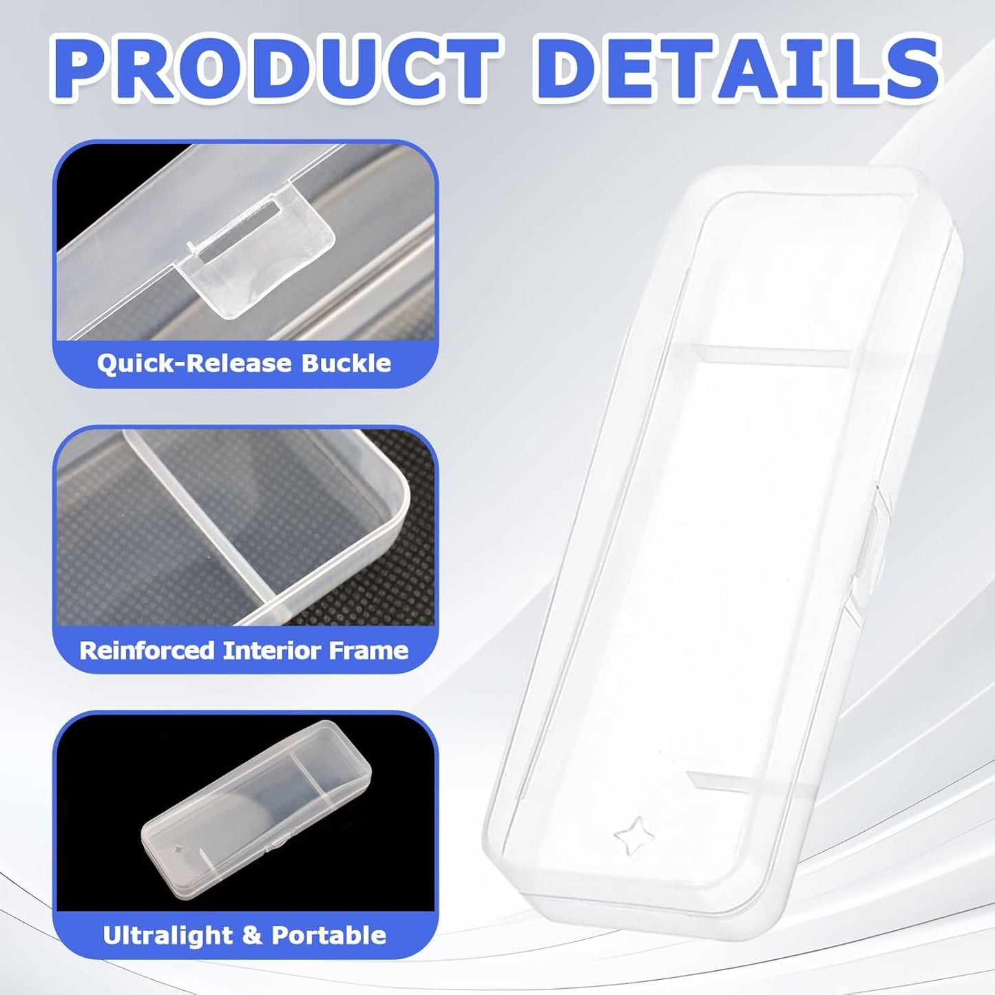 4 Pack Travel Manual Razor Case - Clear Plastic Shaver Storage Box Holder Razor Protector for Men's Manual Razors & Blade Refills, Portable Universal Protector Organizer (Transparent)