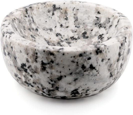 ShayVe Shaving Bowl for Shaving Soap & Cream — Granite Shave Bowl For Shaving Soap & Cream — Exquisite Heat Insulated Wet Shaving Kit Addition (Grey Granite)