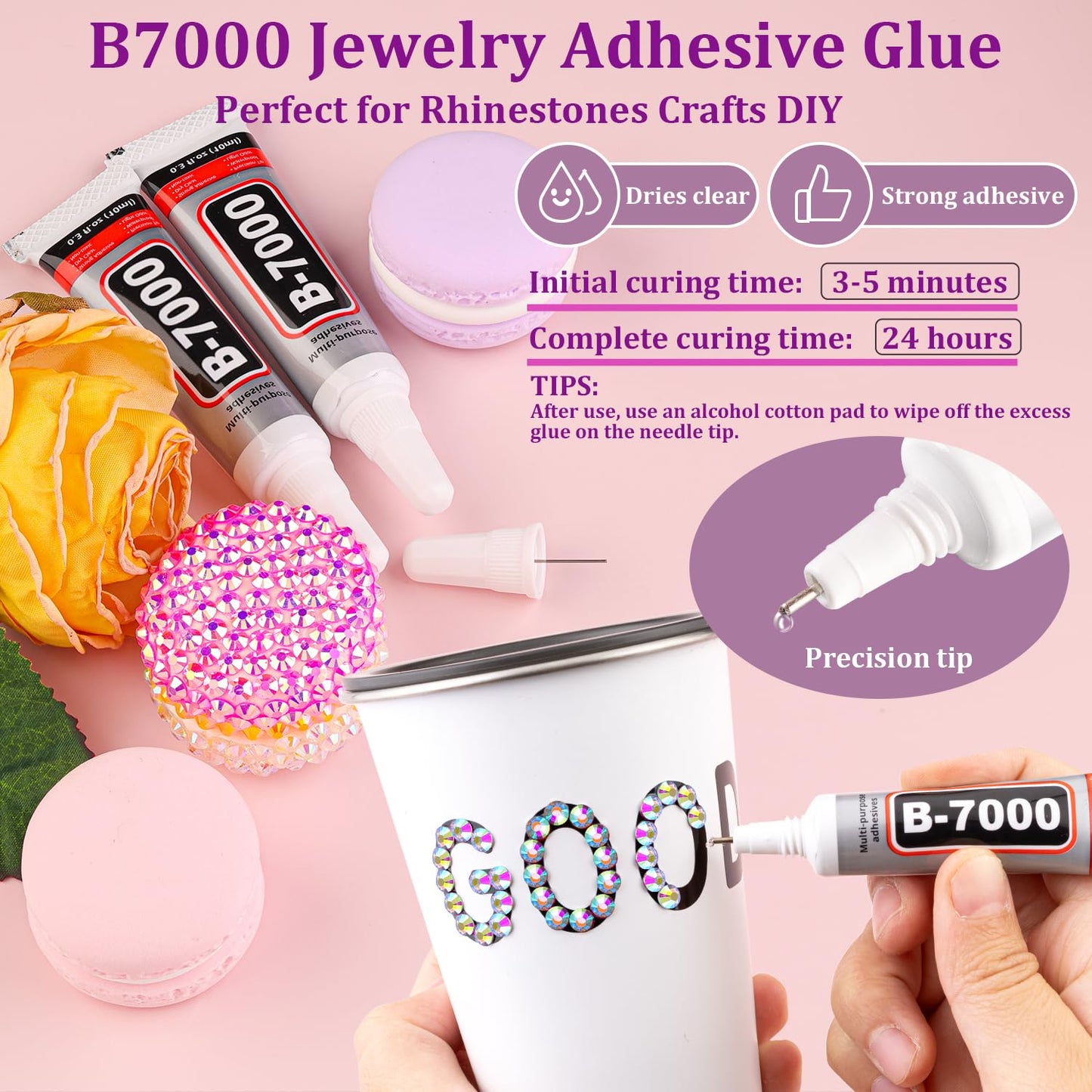 30000Pcs Resin Rhinestones for Bedazzling with Tweezers, AB Rhinestones for Crafting with B7000 Jewelry Glue for DIY Crafts Clothing Tumblers Shoes Fabric Nail Art
