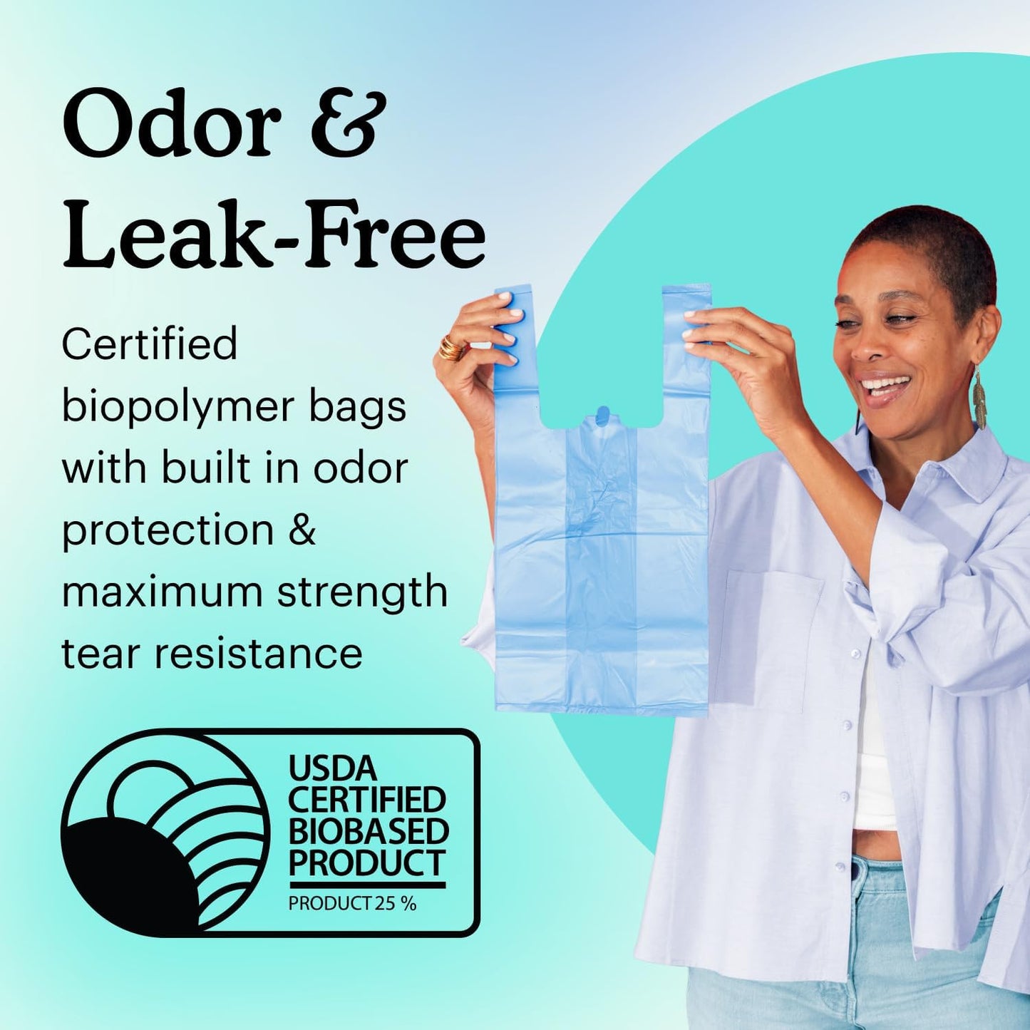 Because Incontinence Disposal Bags, Discreet, Tear Resistant Adult Disposal Bags for Men & Women, Extra-Large, Leak Protection, Odor Blocking, 150 Count (3 packs of 50)