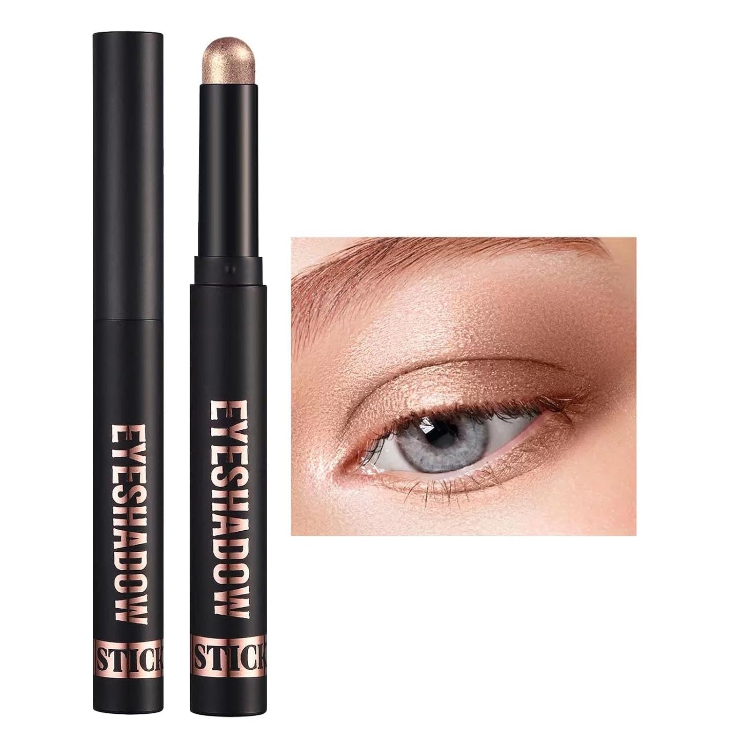 Cream Eyeshadow Stick Blendable Shimmer Eyeshadow Long Lasting High Pigment Eye Shadow Sticks,Waterproof Hypoallergenic eyeshadow Pencil (16#)