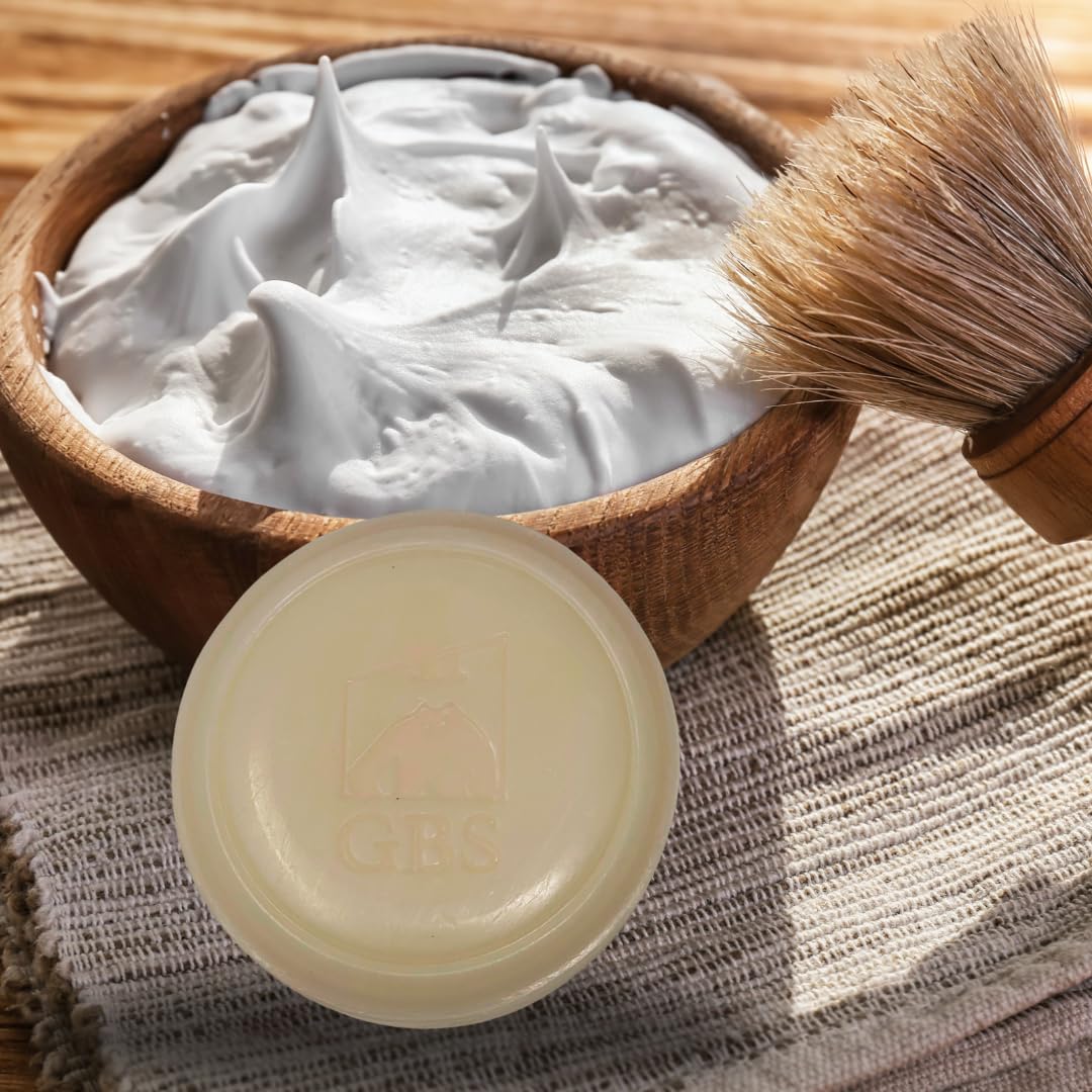 G.B.S 97% All Natural Men's Cedar and Pine Shave Soap Creates a Rich Lather