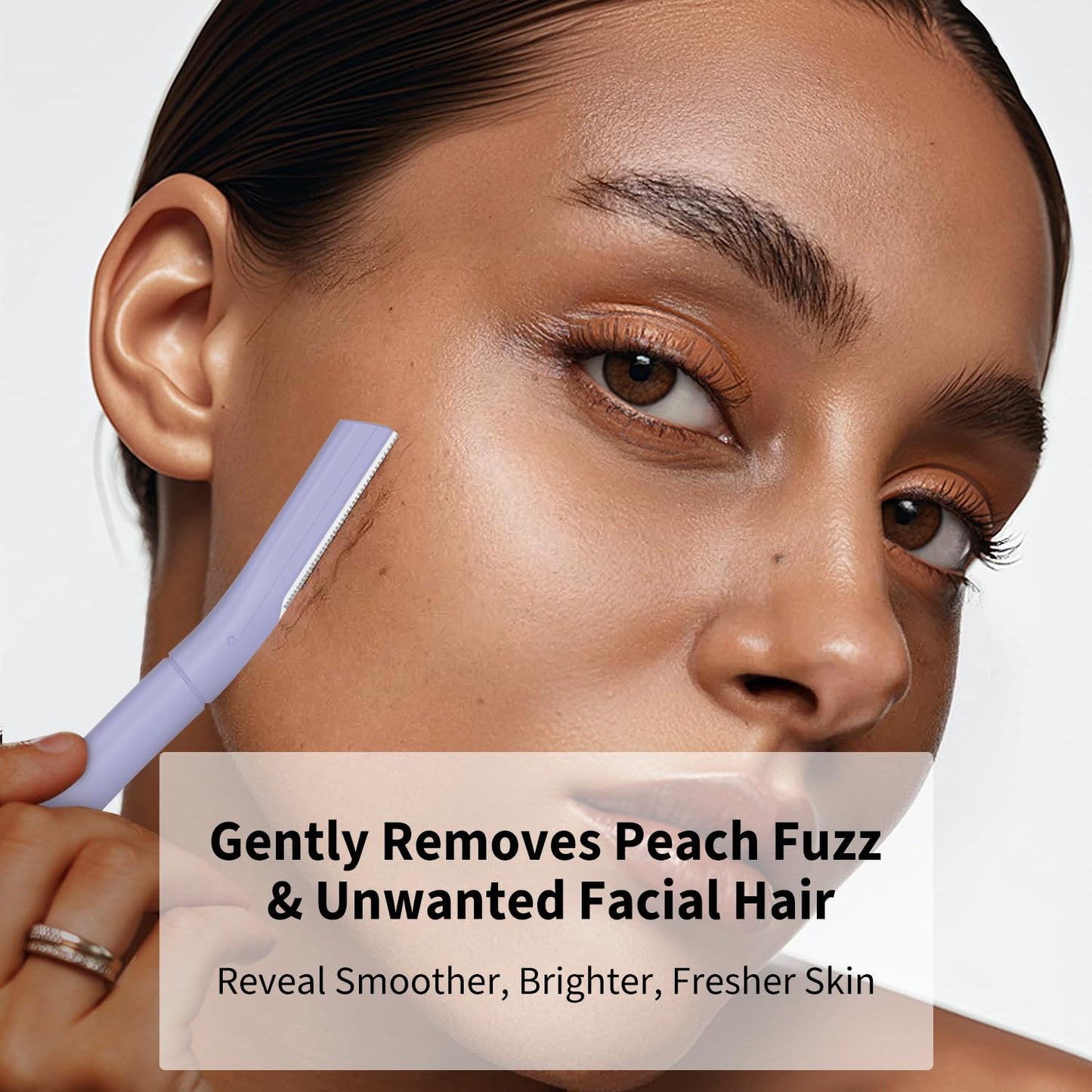 Face Razors for Women, Dermaplane Razor for Women Face, Eyebrow Razor, Dermaplaning Tool, Gentle Exfoliation Microblades for Sensitive Skin, Peach Fuzz Remover