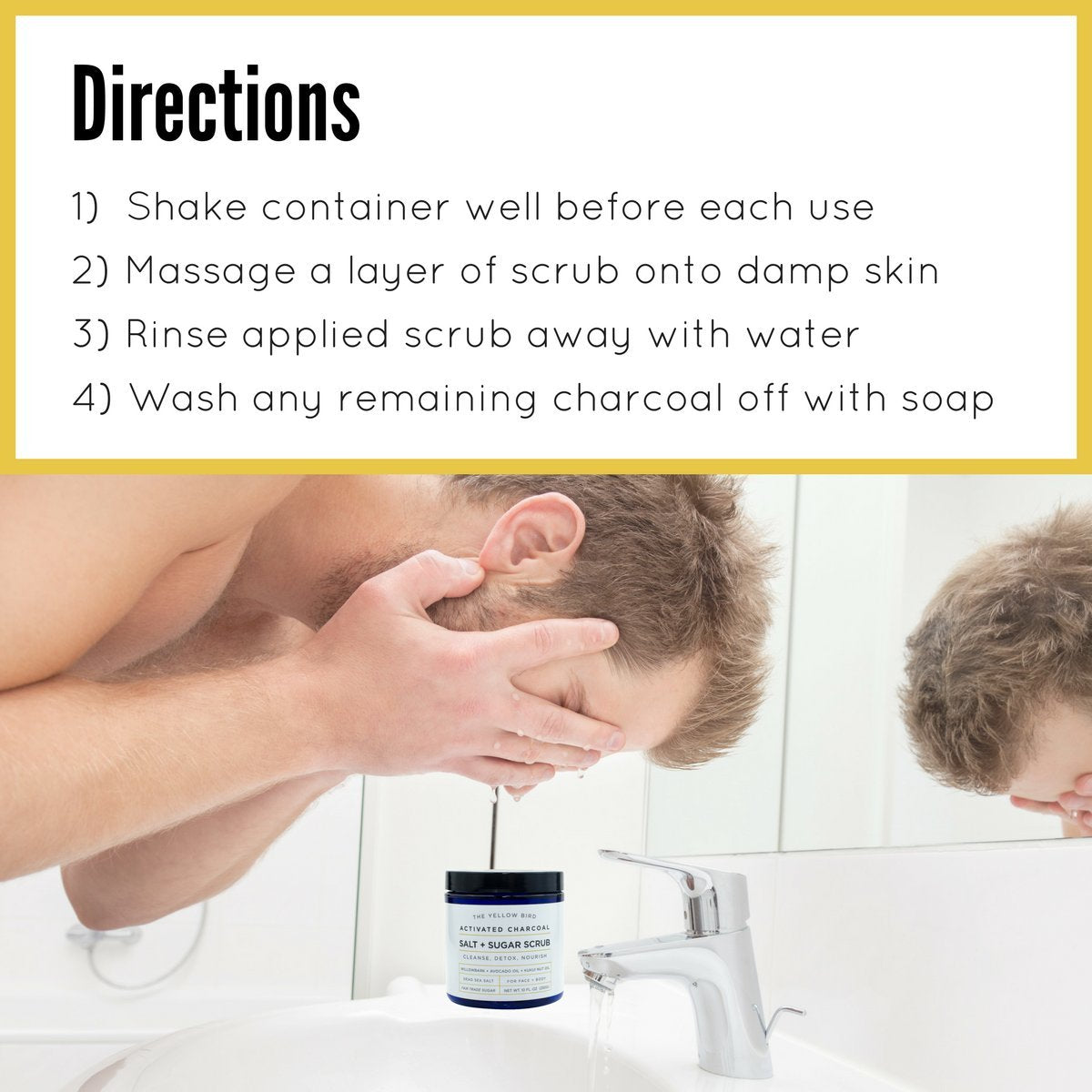 Natural Activated Charcoal Body & Face Scrub. Exfoliating Dead Sea Salt & Sugar Scrub. Deep Cleansing Pore Minimizer. Anti Cellulite, Acne, Blackhead, Scars, Wrinkle Treatment.