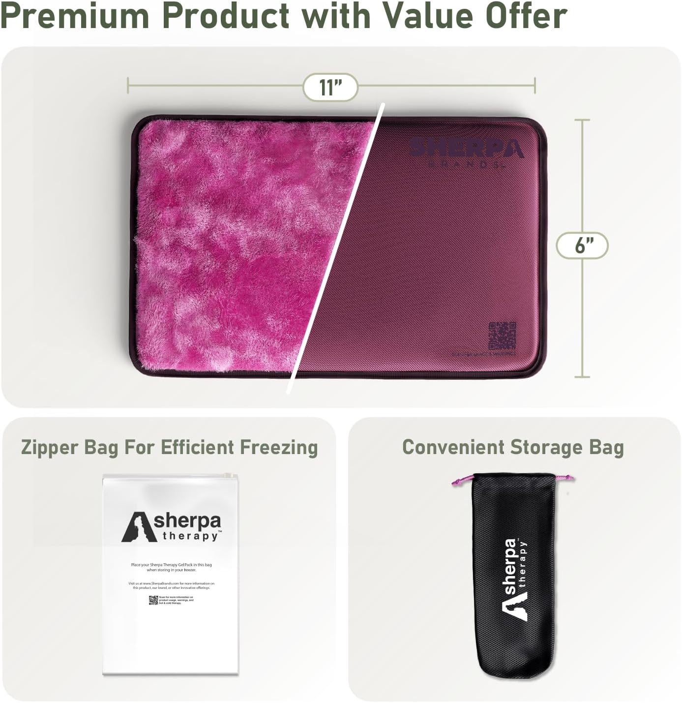 Small Soft Ice Packs for Injuries Reusable - Hot and Cold Flexible Gel Ice Packs Reusable for Ankle, Hand, Wrist, Head Pain Relief - 5" x 10" - 2PK - Purple