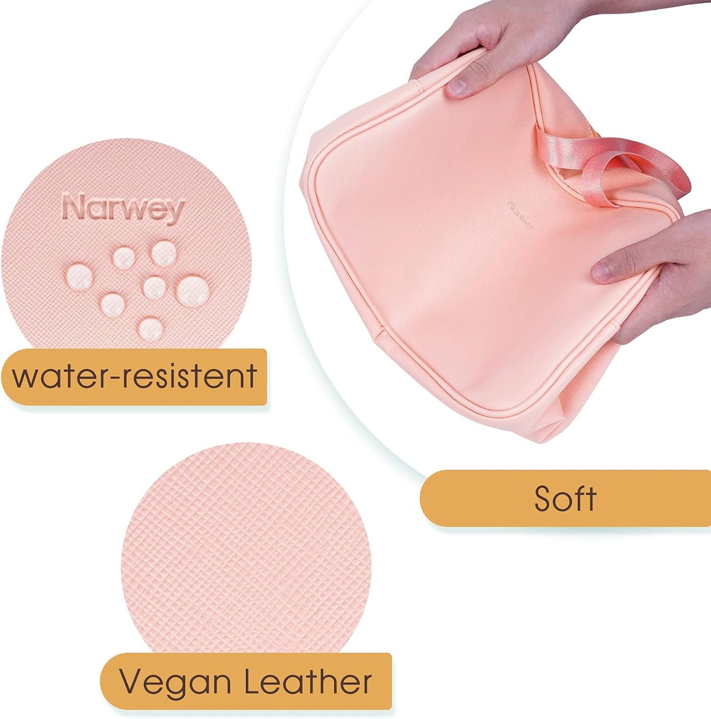 Full Size Toiletry Bag Women Large Cosmetic Bag Travel Makeup Bag Organizer Medicine Bag for Toiletries Essentials Accessories (Large, Pink)