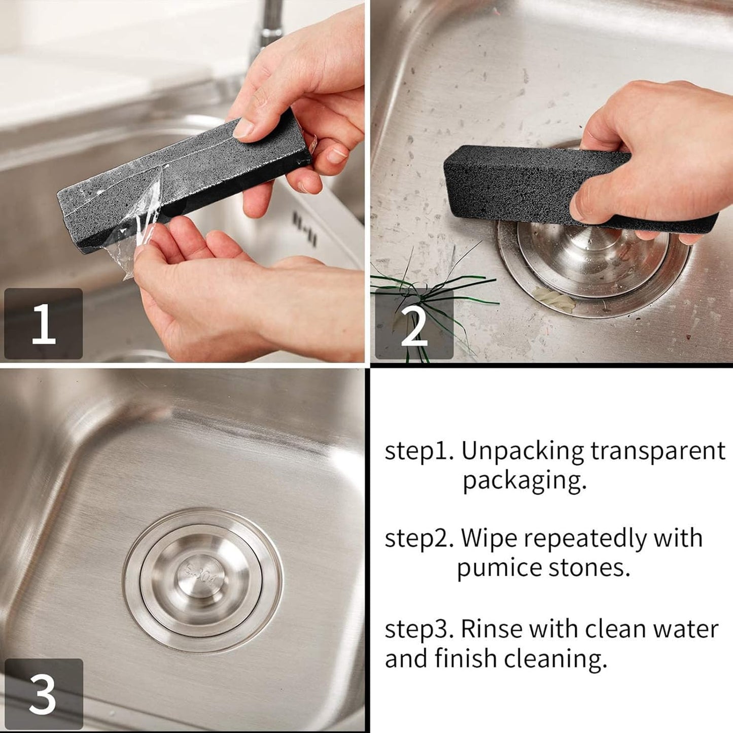 Norme 30 Pieces Pumice Stones for Cleaning Scouring Pad, Pumice Stick Cleaner for Removing Toilet Bowl Ring, Bath, Household, Kitchen, Pool, 5.9 x 1.4 x 0.9 Inch(Black)