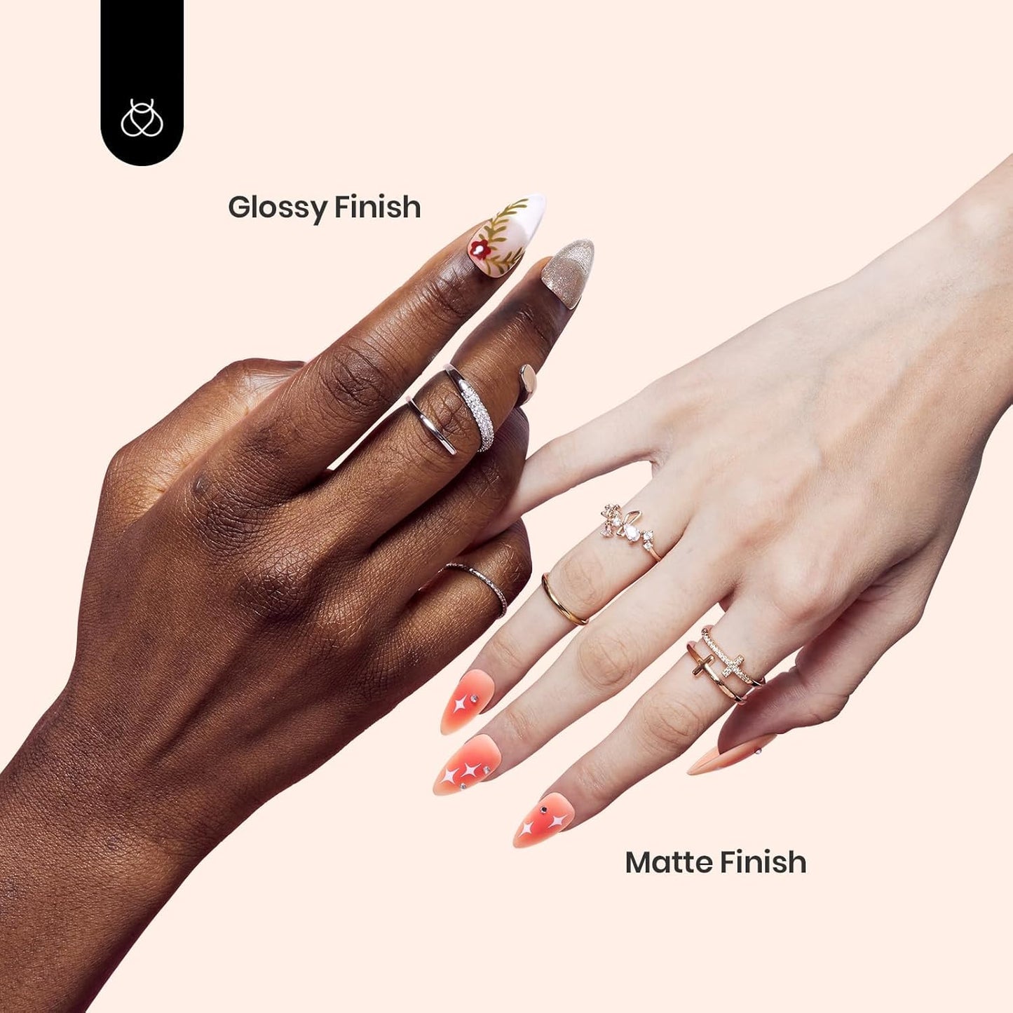 Beetles Matte Top Coat 2 Pcs 15ml No Wipe Gel Glossy Nail Polish Shine Effect Long Lasting Soak Off UV LED Nail Lamp