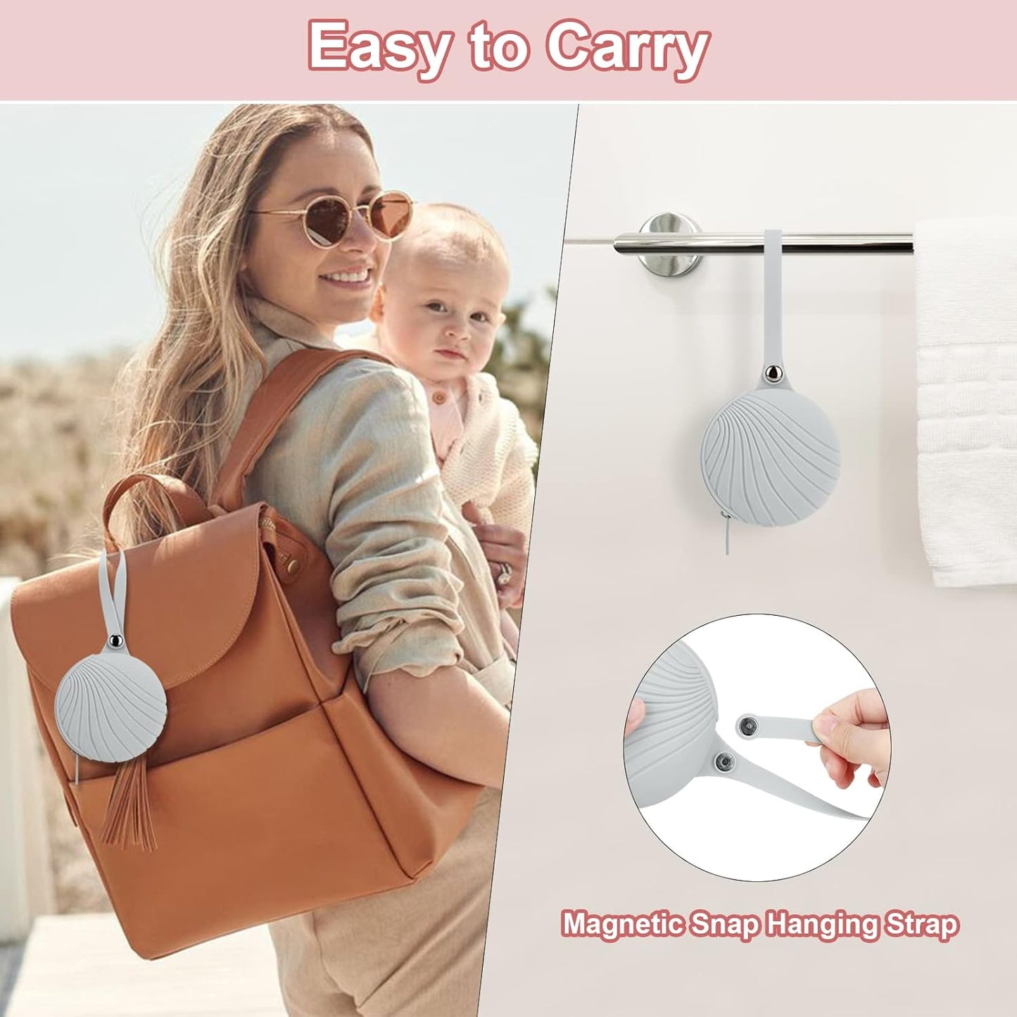 Desing Wish Menstrual Cups Case Storage Bag Travel Period Cup Carrying Pouch Washable Leak-proof Silicone Bag for Menstrual Cup, Tampons, Keys and Other Small Items (Grey)