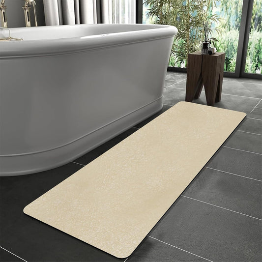 Diatomaceous Earth Bath mat Bathroom Rugs Super Absorbent Quick Dry Non Slip Bath Mat Thin Bathroom Floor Mats Fit Under Door-Shower Rug for in Front of Bathtub Shower, Coffee, 23.6"x66.9"