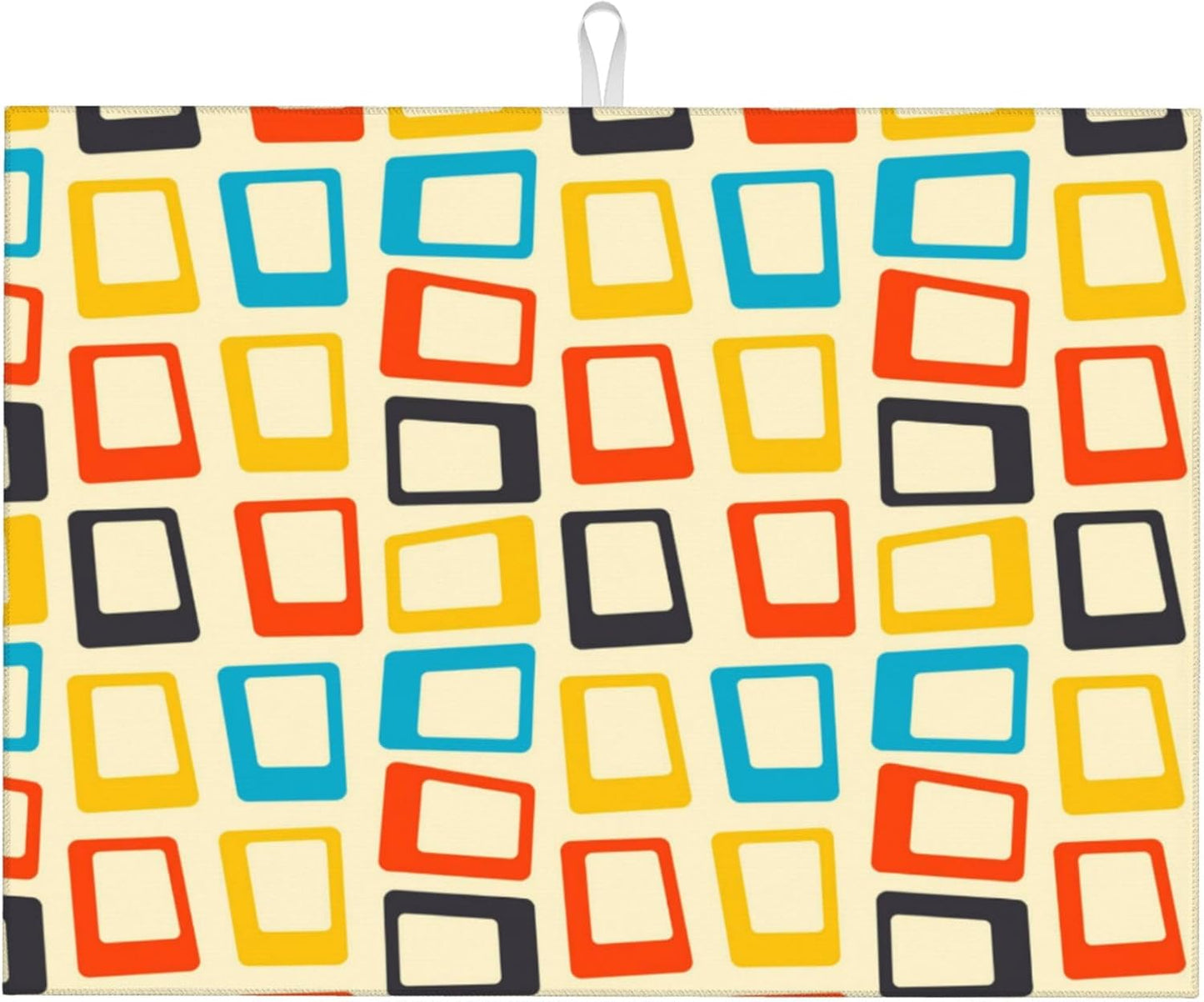 Mid Century Modern Dish Drying Mat for Kitchen Counter Decorative Drying Pad 18x24 Inch Absorbent Reversible Retro Dish Drainer Rack Mats