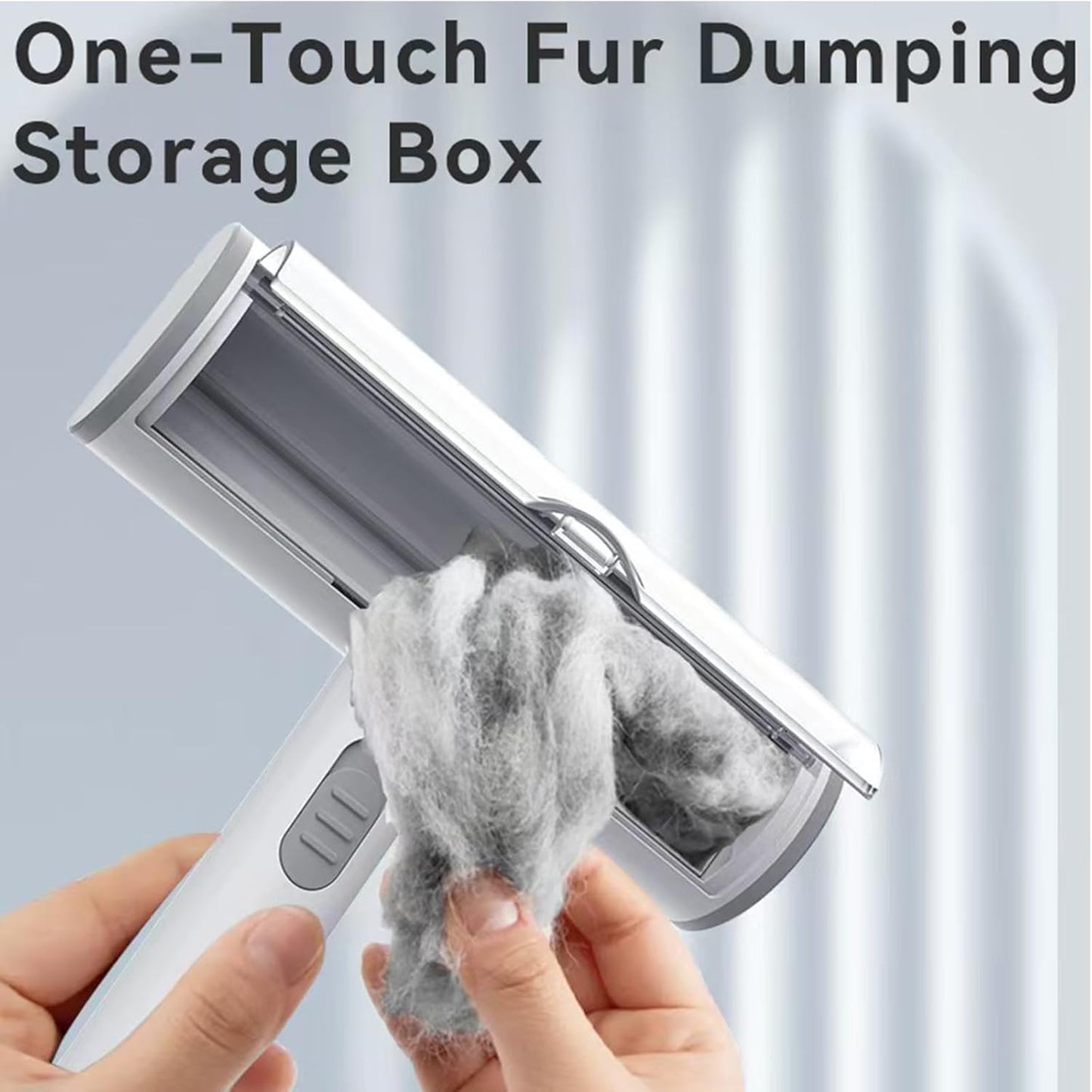 Pet Hair Remover & Lint Roller- Remove Cat/Dog Hair from Car Interiors, Furniture, Couch, Carpet and Bedding - Reusable & Washable Animal Fur Removal Tool for Pet Owners (Gray & White)