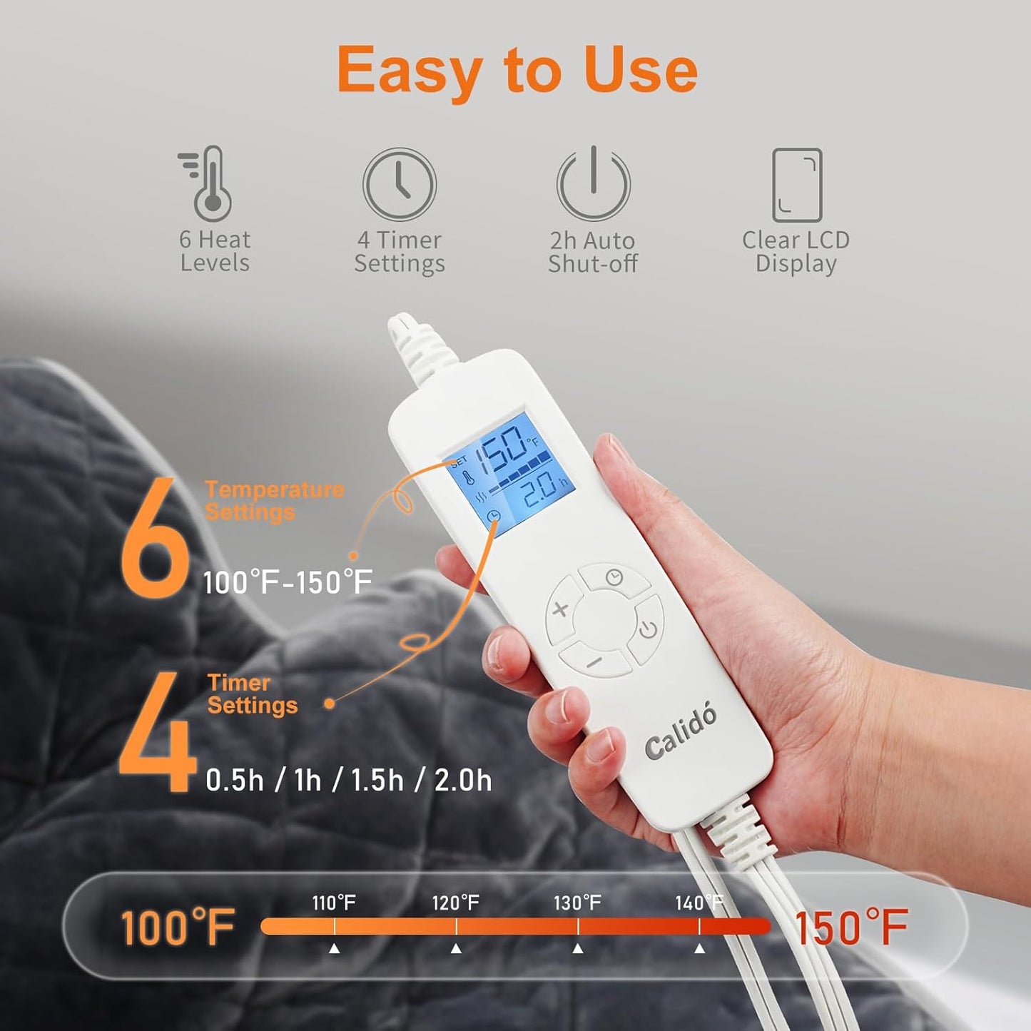 Weighted Heating Pad for Back & Cramps Relief, 17" x 33" Extra Large Electric Heat Pad with Waist Belt for Neck Shoulders