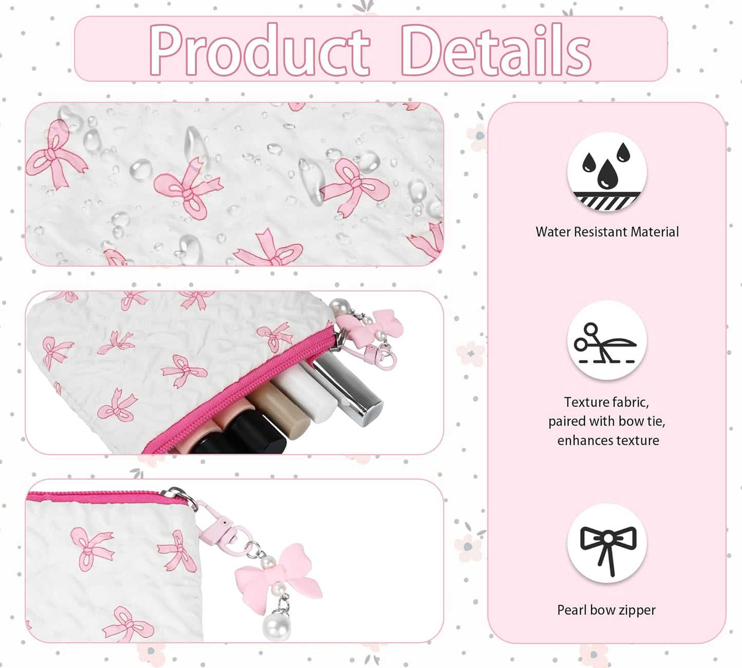 Period Bag for Women,Cute Corduroy Sanitary Napkin Storage Small Pouch with Bow Design,Sanitary Napkin Storage Bag,Pink