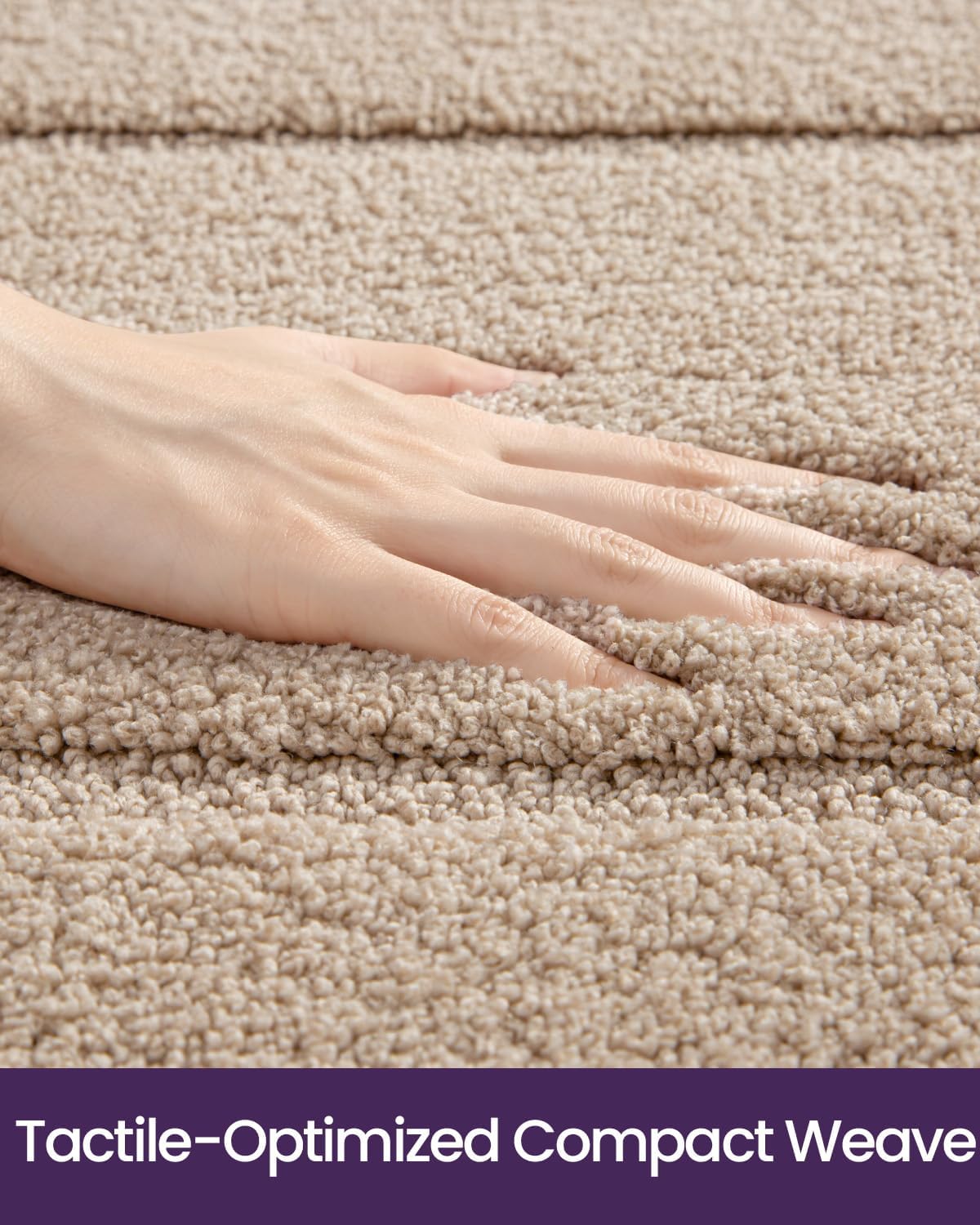 DEXI Bathroom Rugs Set 2 Piece 32x20, Washable Non Slip Bath Mat for Shower Floor, Absorbent Quick Dry Bathmat with Rubber Backing, Ultra Soft Plush Carpet for Tub, Beige