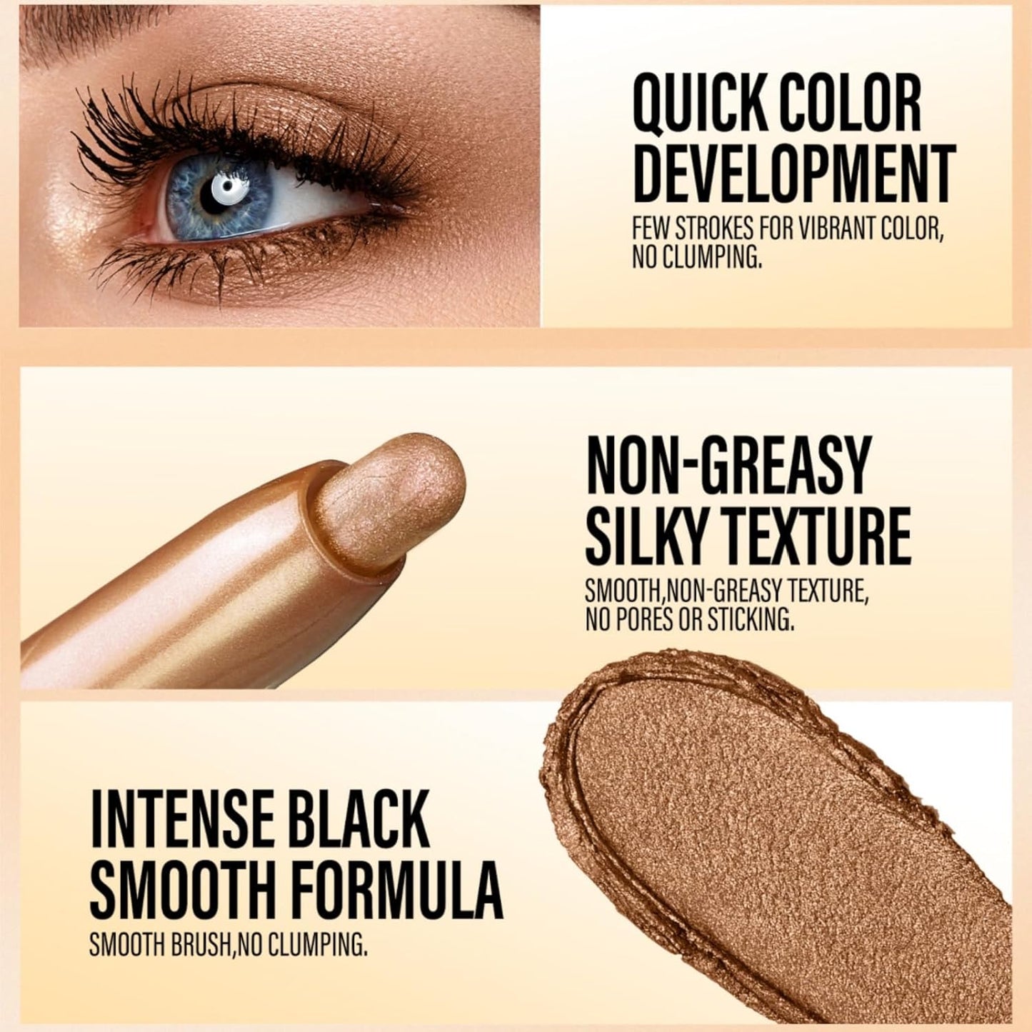 Jolilab Eyeshadow Stick Set, 2 Colors Matte Professional Bright-Colored Contouring and Highlight Eyeshadow Stick, Cream Waterproof Long Lasting High Pigmented Eye Shadow. (2, 06+12 2pcs)