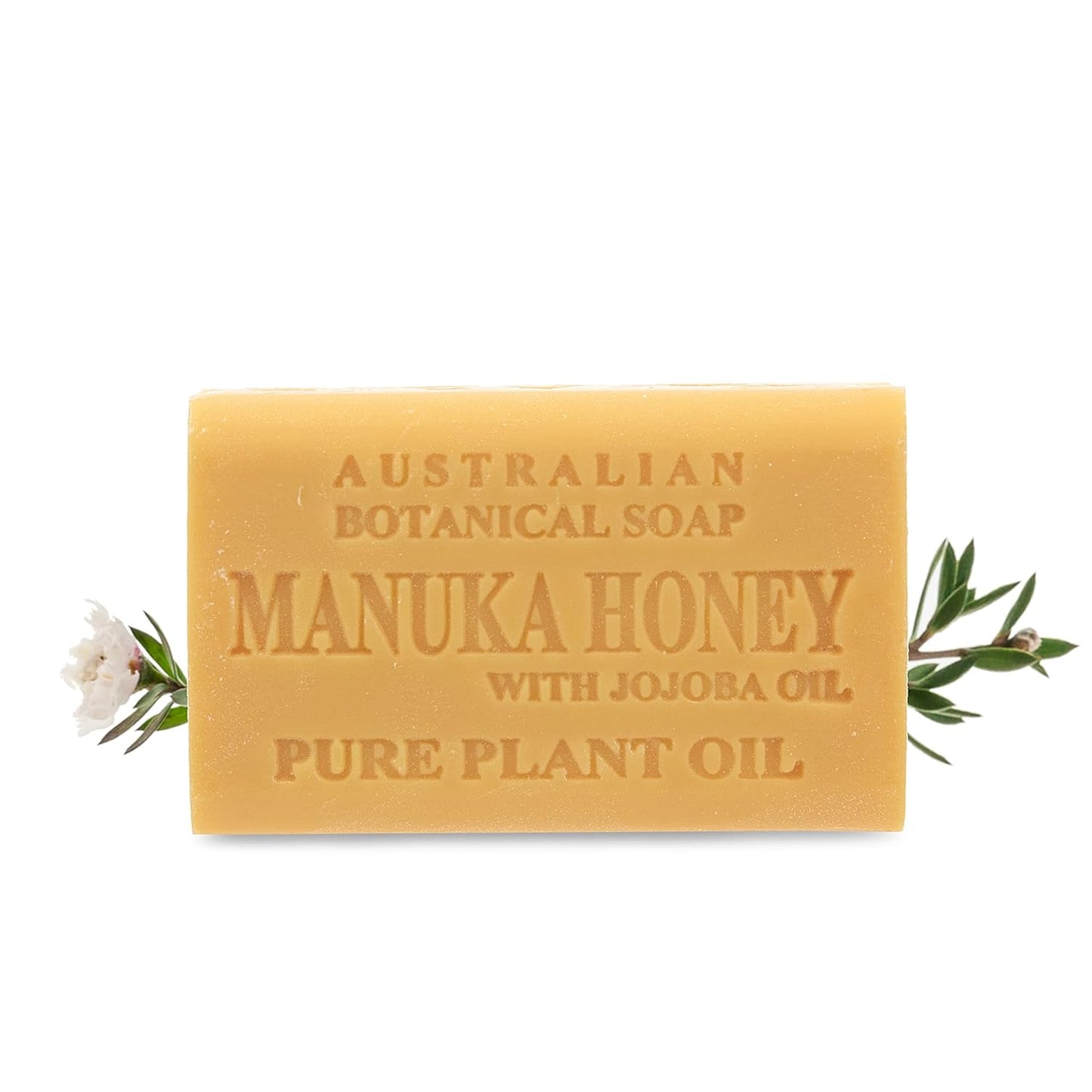 Australian Botanical Soap Manuka Honey with Jojoba Oil 6.6 oz Luxury Soap Bars Enriched with Shea Butter, Pack of 1