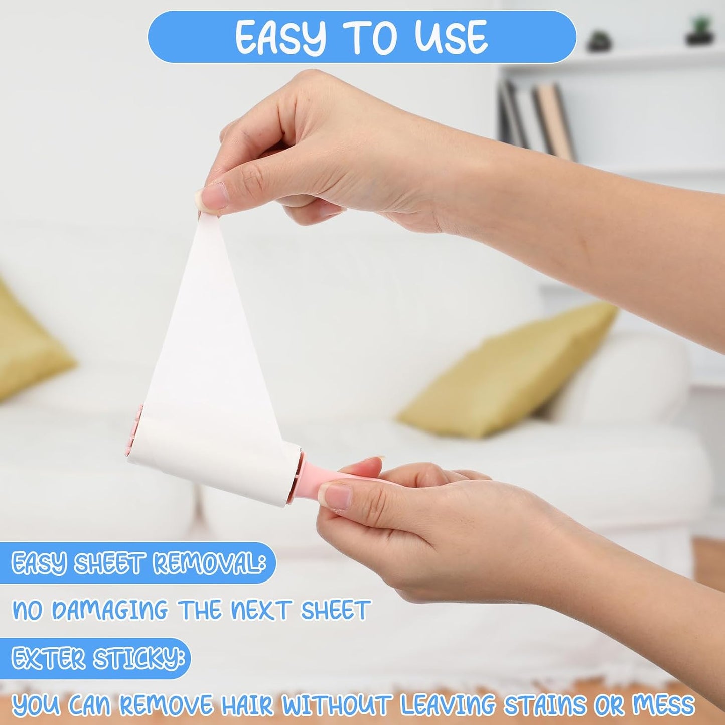 Hushee 8 Pcs Bulk Mini Lint Roller for Pet Hair and Clothes Lint Roller Travel Size Removers Sticky Removing Tool for Travel, Gift Bags, Furniture, Car Seat