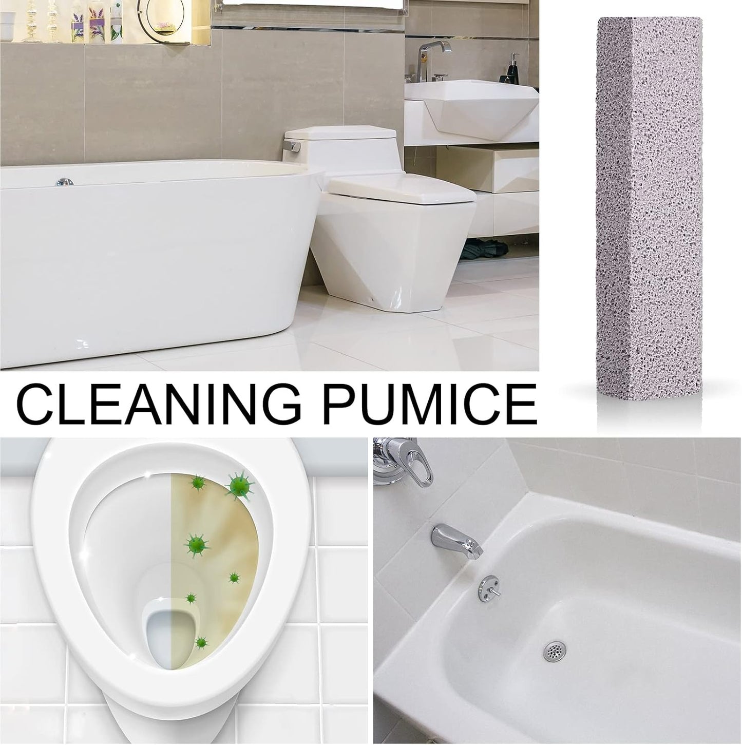 Chinco 20 Packs Pumice Stone for Cleaning, Scouring Pad Removing Stain Grime Without Leaving Scratches for Kitchen Oven Stove Home Bathroom Toilet Pool House Cleaning Supplies