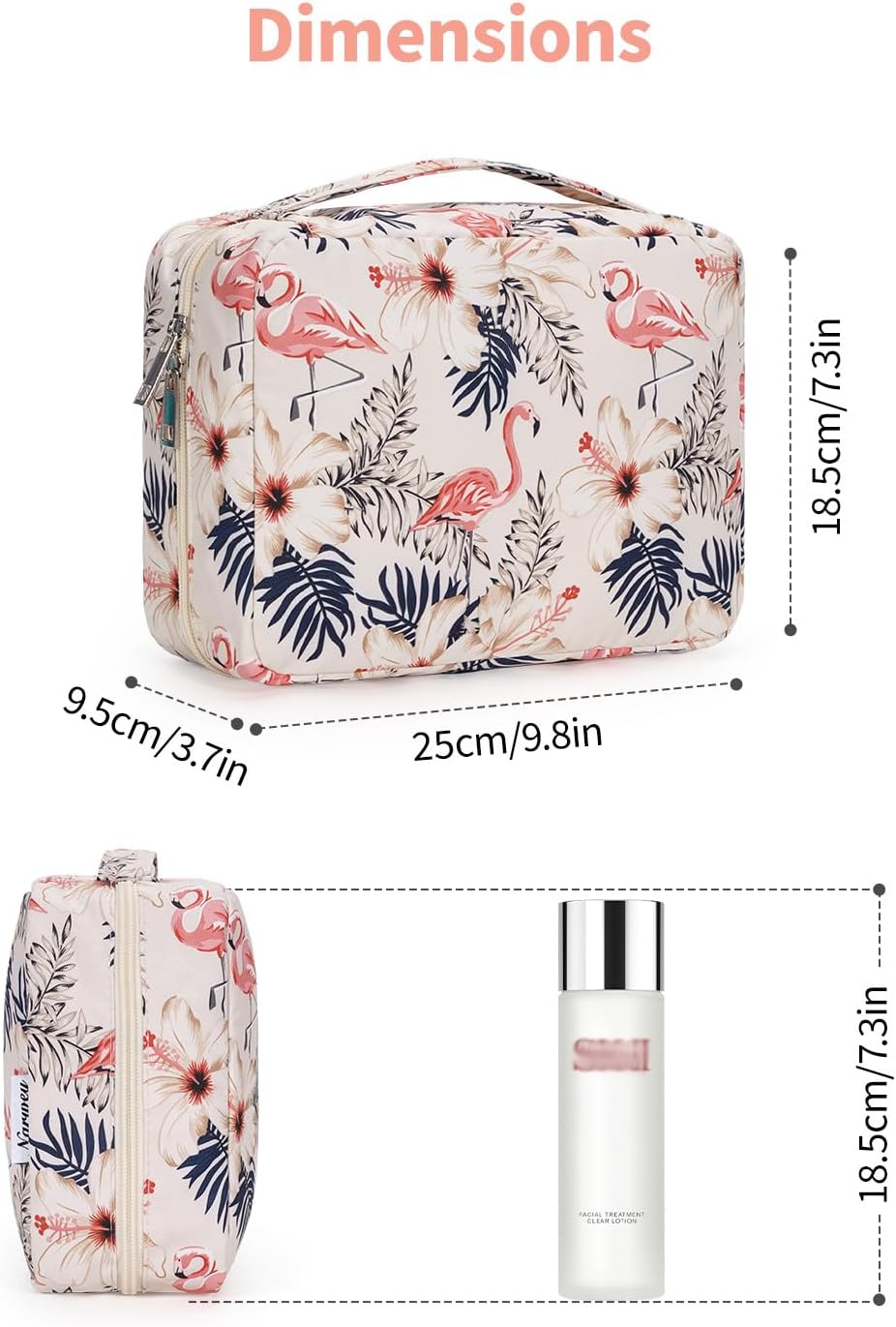 Narwey Small Hanging Travel Toiletry Bag for Women, Travel Bag for Toiletries, Makeup Bag Organizer Cosmetic Bags Make Up Bags for Girls