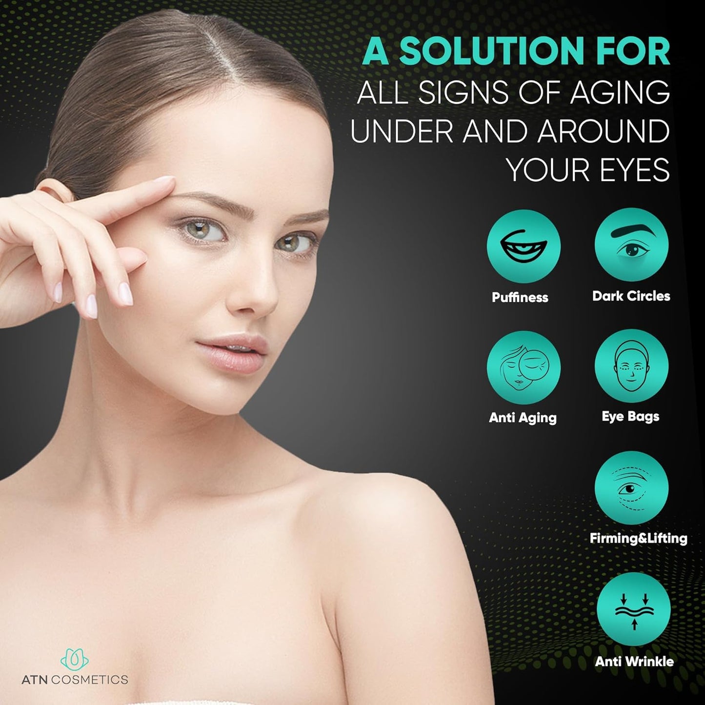 Collagen Eye Cream for dark circles, Eye Cream with caffeine, For Crows Feet & Dark Circles, and Puffiness, Infused with Hyaluronic Acid & Niacinamide, 1.7 OZ / 50 G