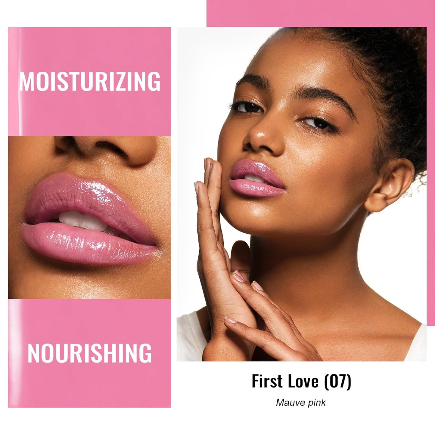 Oulac Moisturizing Shine Lipstick For Women Christmas Set 2PCS, 2 in 1 Tinted Lip Balm for Winter, Hydrated Juicy and Glossy Lip Color for Dry, Cracked and Chapped Lips, Vegan [07+14]