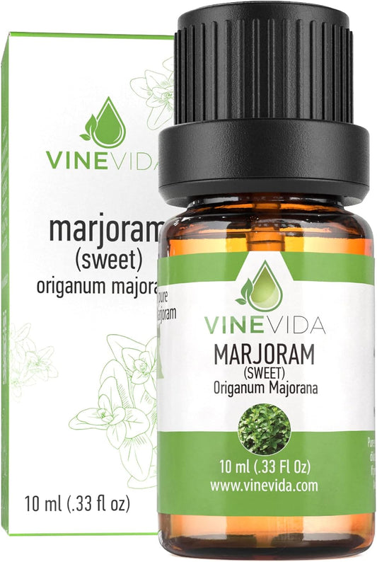 VINEVIDA Marjoram Essential Oil - Undiluted, 10 mL - Marjoram Scent - DIY Candle Scents & Soap Making