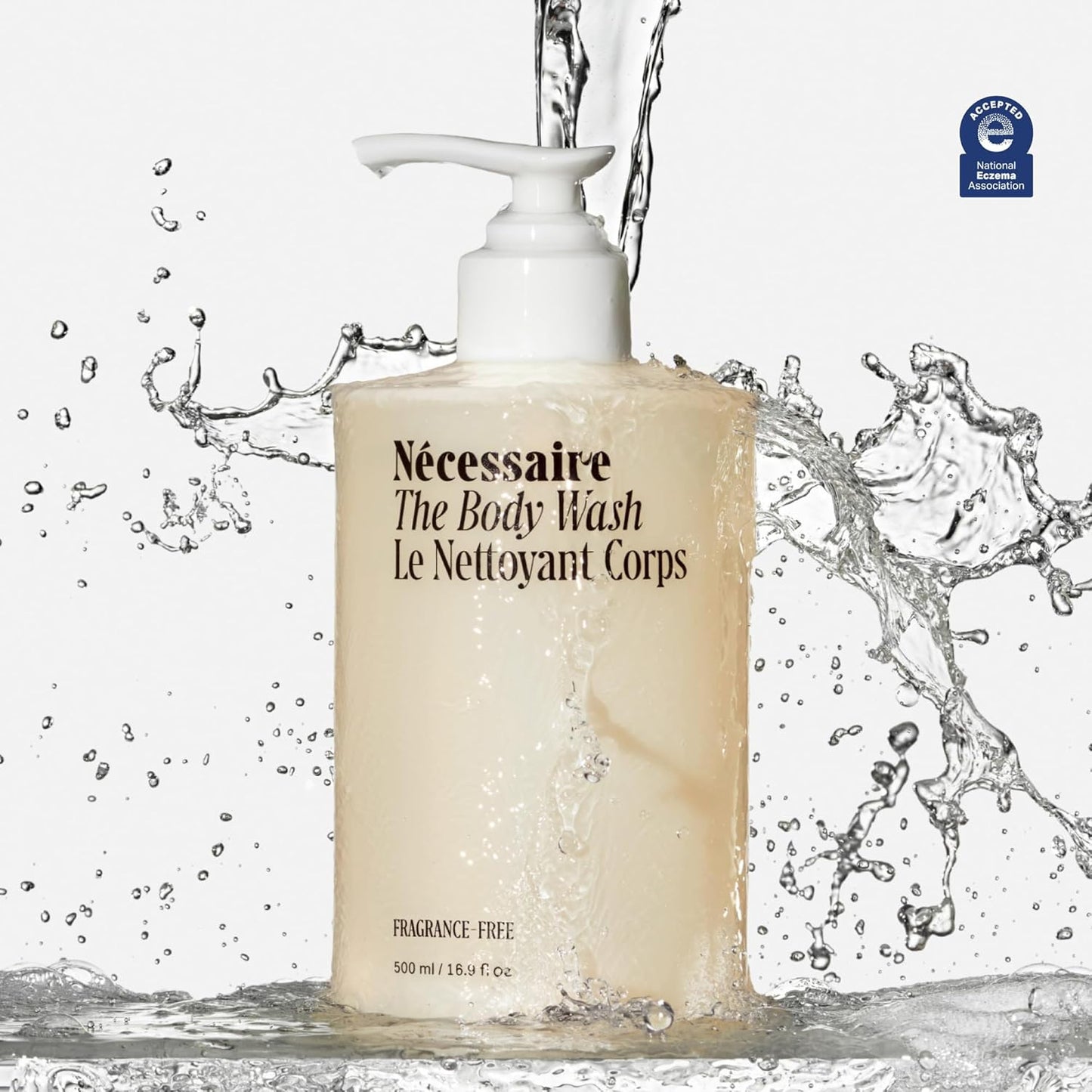Nécessaire The Body Wash Fragrance-Free. Natural Body Wash for Women + Men. Barrier Cleanse. Multi-Ceramide Gel Cleanser, 16.9 Fl Oz.