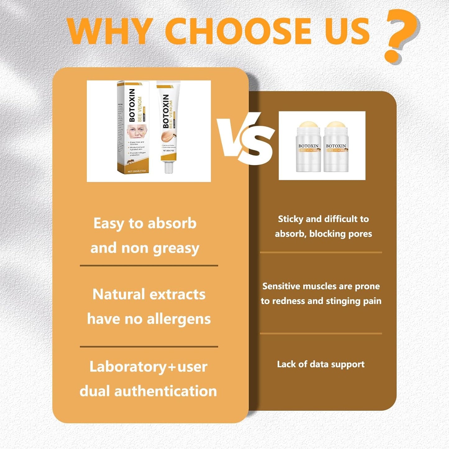 Botoxin Bee Venom Wrinkle Removal Cream, Anti-Aging, Restore and Enhance Skin Elasticity, Natural and Non-Irritating, Suitable for Sensitive, Dry, Oily Skin 0.71 Ounce (Pack of 3)