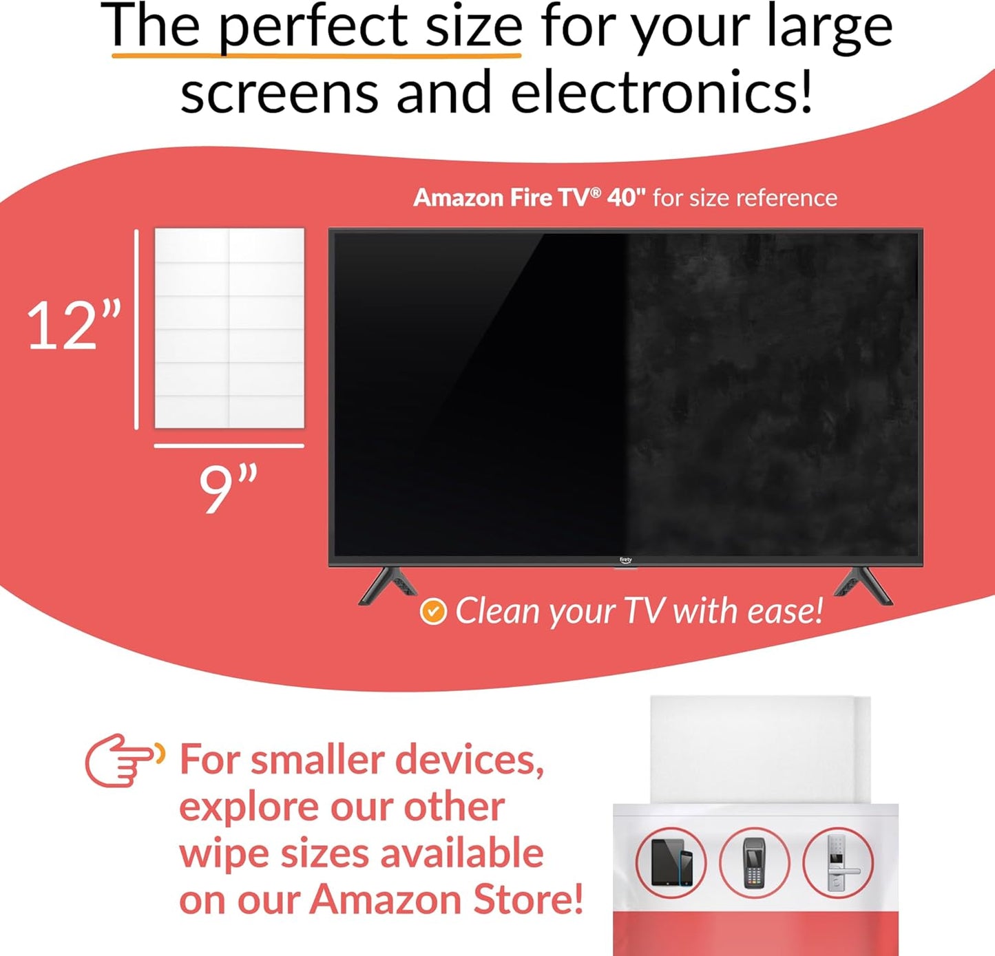 iCloth 70% Isopropyl Alcohol XL Screen and Electronics Wipes, Lint-Free, Streak-Free, Fast-Drying, Removes Dust and Fingerprints, 192 Wipes