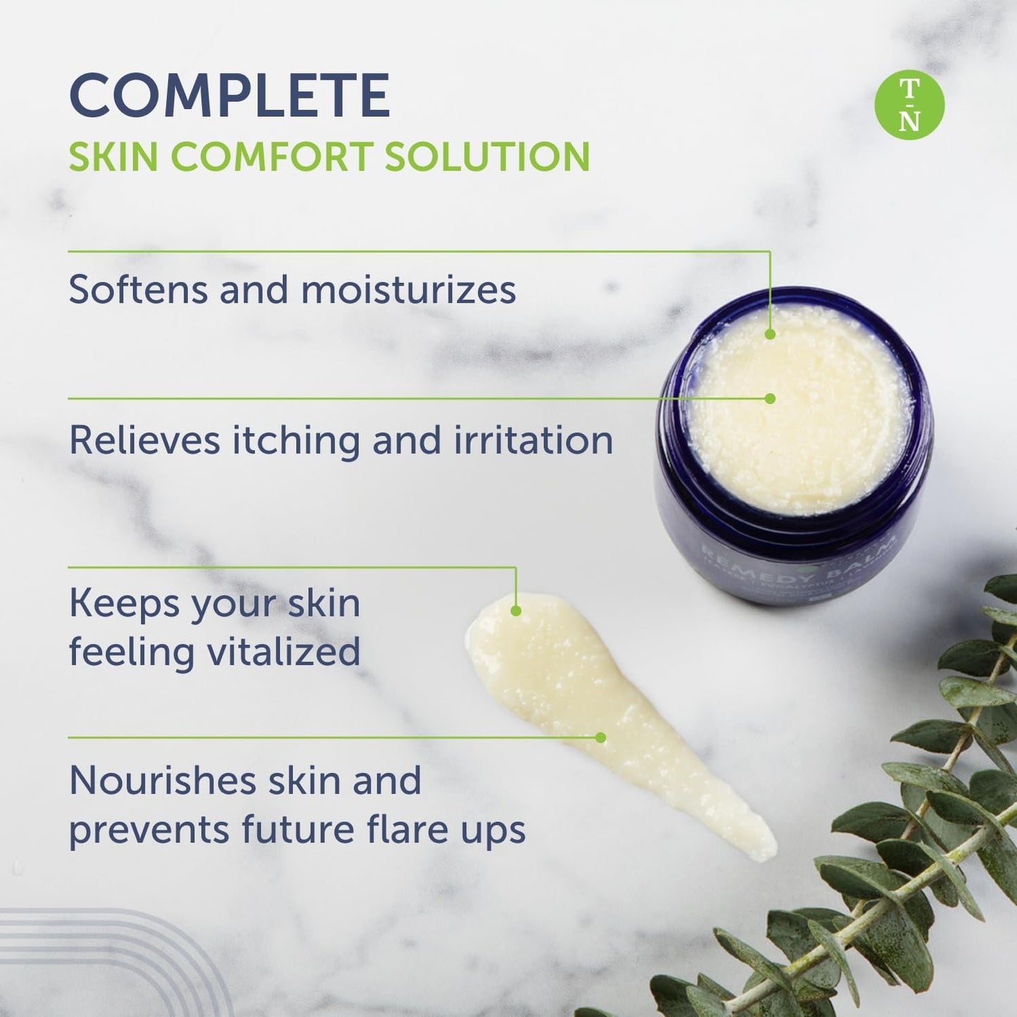 Truremedy Naturals Remedy Balm with Tea Tree Oil, 2 oz - Soothing Moisturizer for Rough Areas - Nourishing Foot and Body Balm with Tea Tree, Lavender, and Eucalyptus