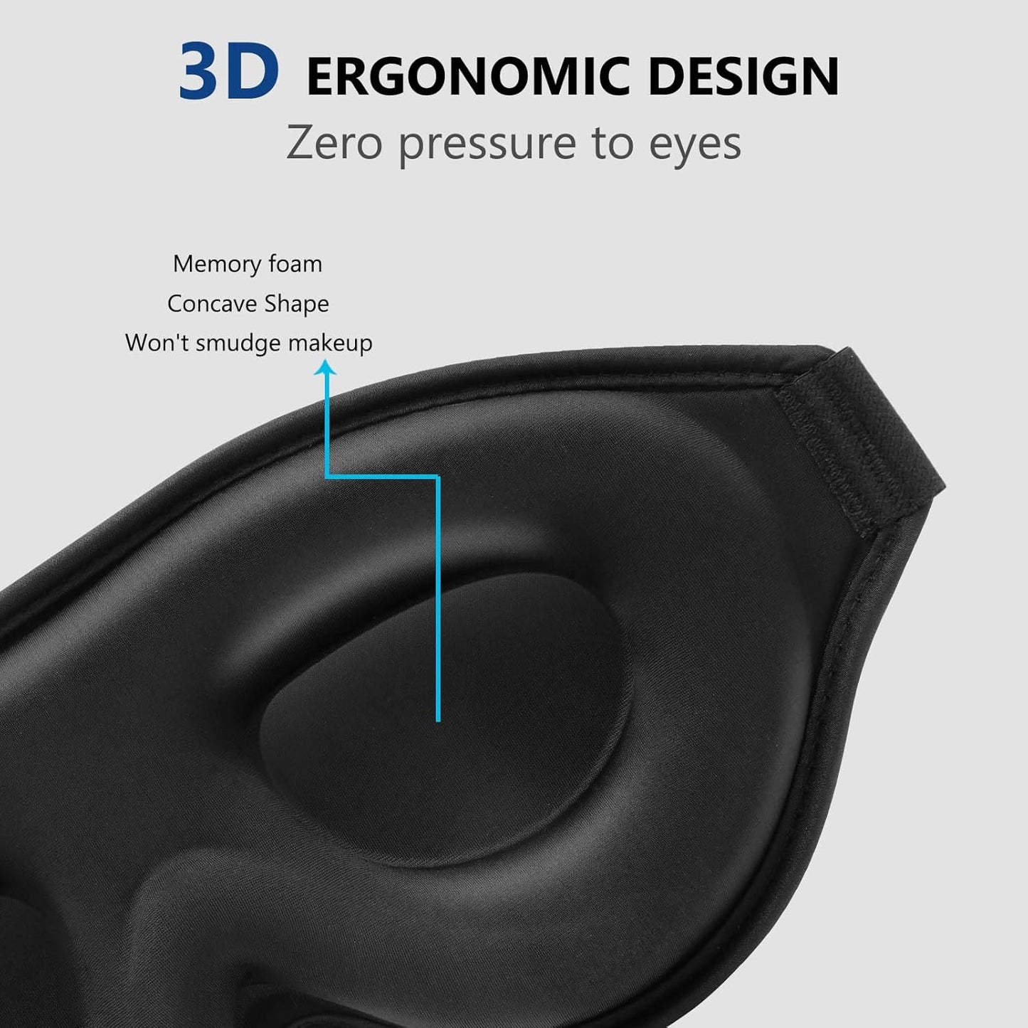 ALASKA BEAR Sleep Mask Memory Foam Contoured Eye Cups for Women and Men, Soft Stitched Edge 3D Blackout Eye Mask for Sleeping No Pressure on Eyelids and Eyelashes Protection, Earplugs Set, Floral