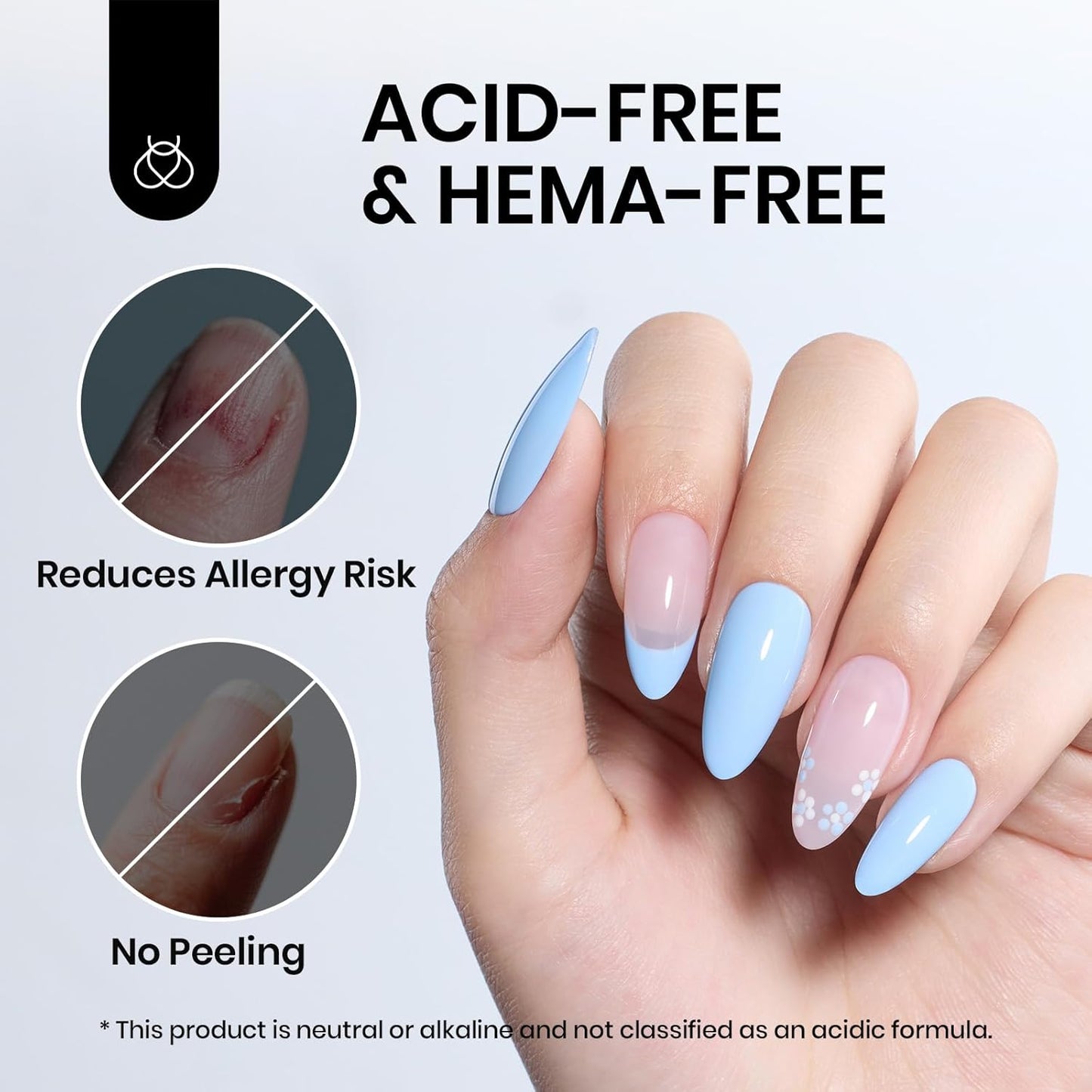Beetles Gel Top Coat and Base Coat Set with Nail Dehydrator and Primer, 5 Pcs 10ml Glossy & Matte Top Coat Gel Nail Polish Nail Prep Acid-Free and Hema-Free Dehydrate Bond Primer Set for Acrylic