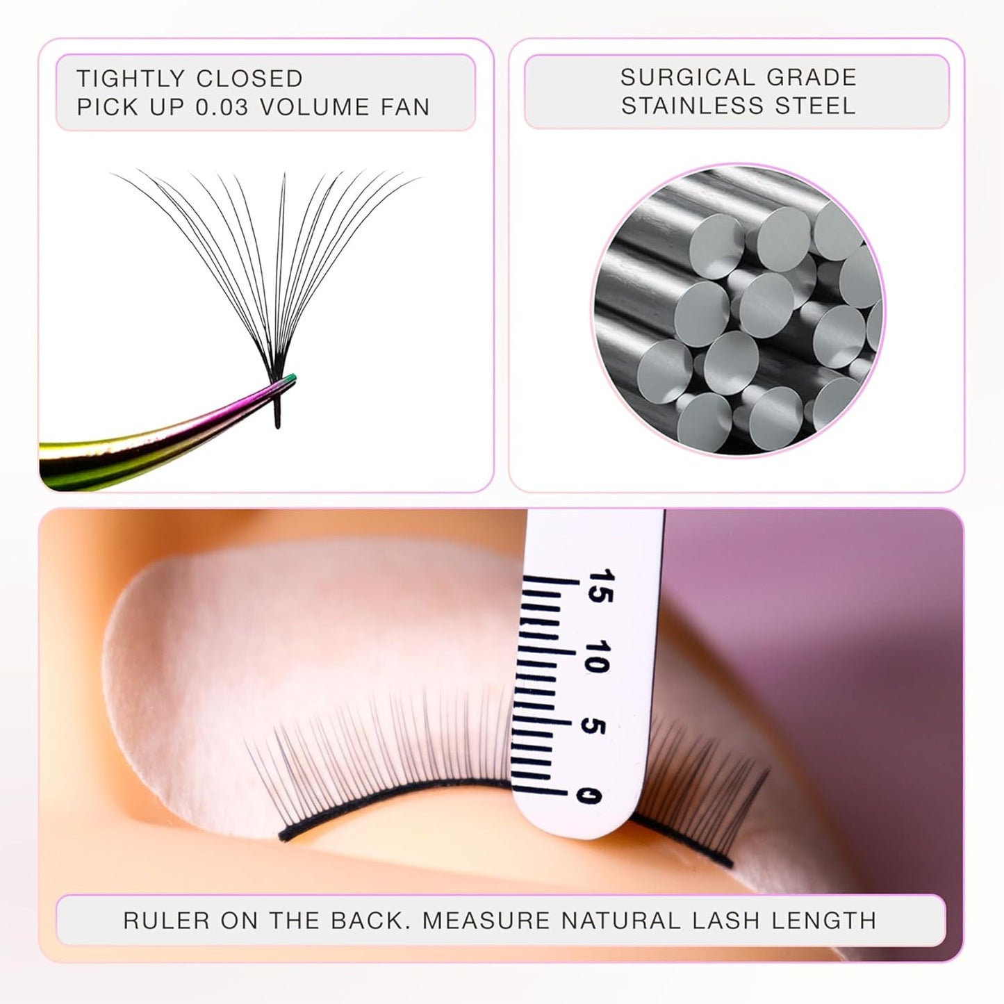 Curacoro Lash Tweezer - Professional & Precision Fiber Tip Grip Lash Tweezers for Eyelash Extensions, Multi Shapes & Purposes Tweezers for Volume, Isolation & Classic Lashes (Galaxy, La Classique)