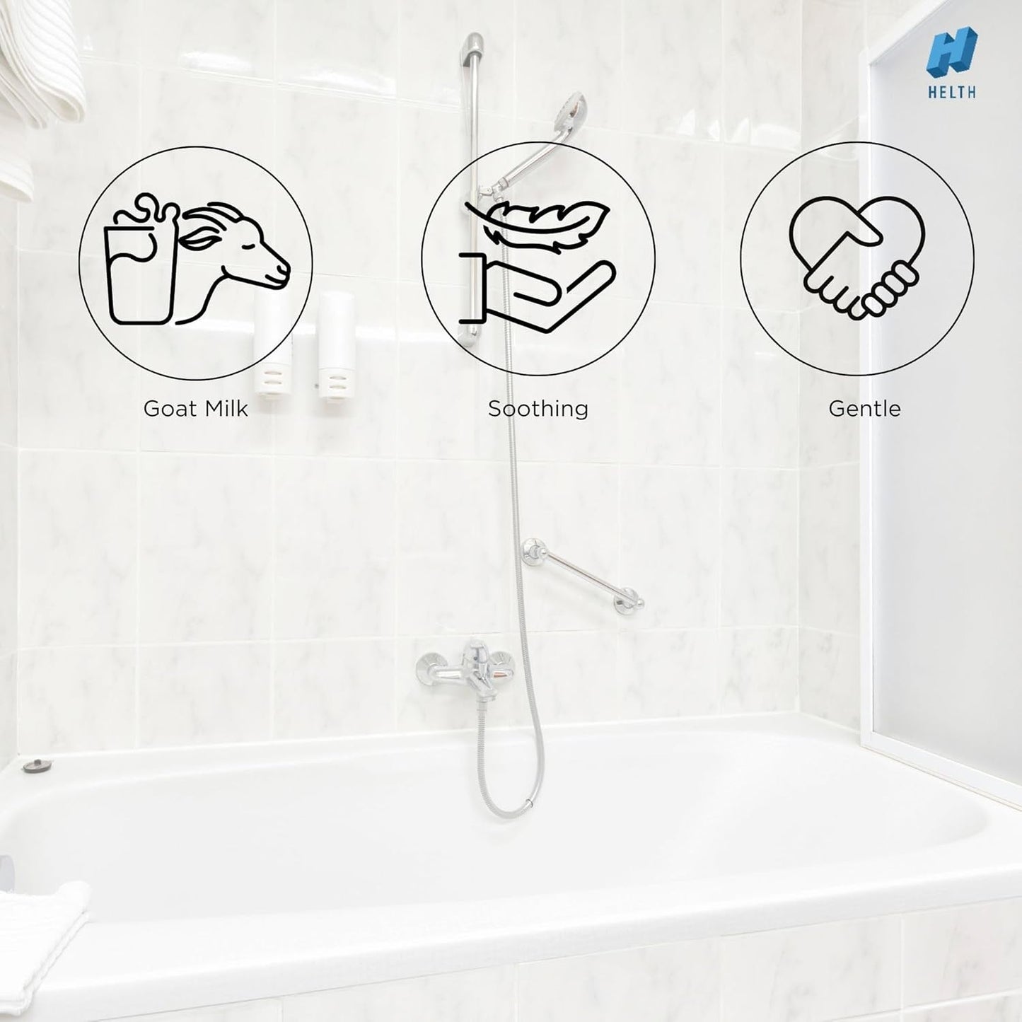 Spa Kit Birthday Box with Loofah Body Brush Gingered Peaches Goat Milk Soap, Orange