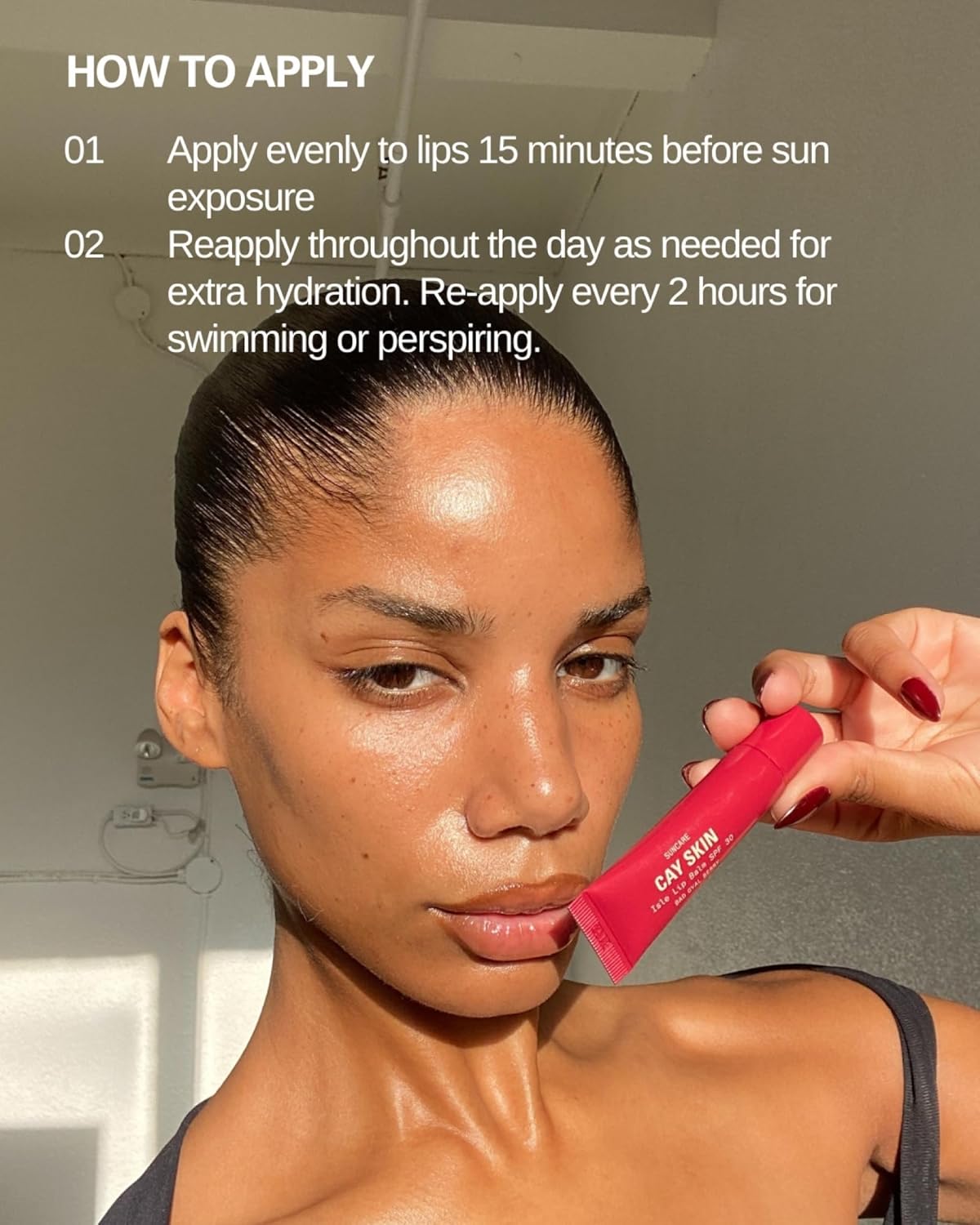 Cay Skin Isle Lip Balm SPF 30 – High Shine, Hydrating + Sheer Lip Gloss in Vanilla Brown Sugar Flavor – Formulated with Natural Ingredients for All Skin Tones – Irie Rose, 0.35 oz