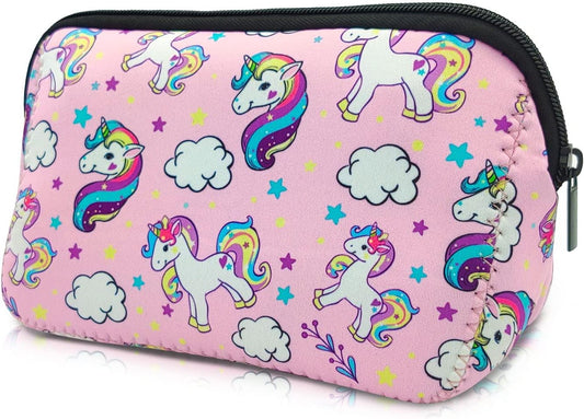 Cosmetic Bag Waterproof Neoprene Zipper Pouch Travel Portable Toiletry Makeup Bags Organizer Case for Women and Girls