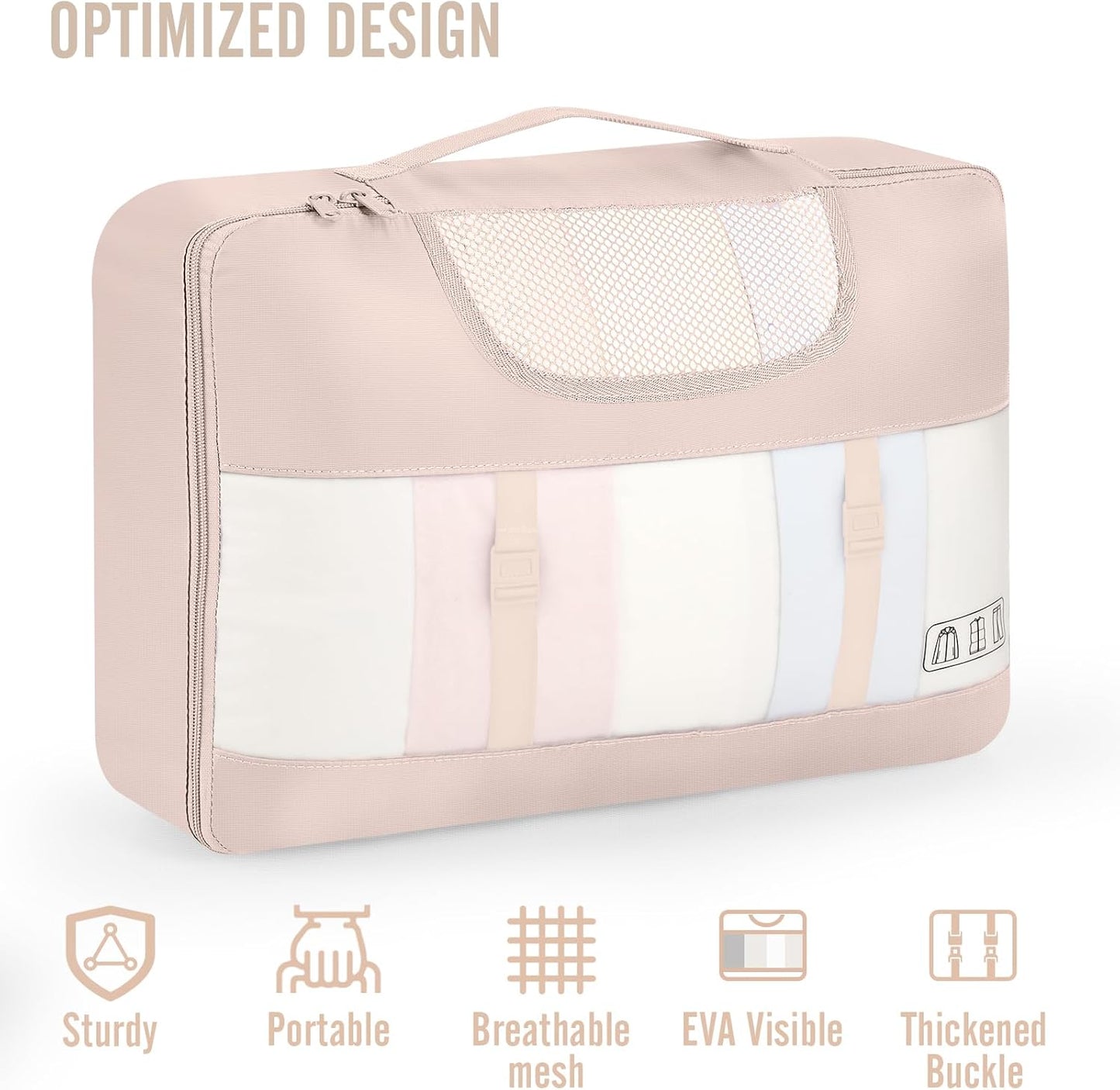 Veken 10 Set Packing Cubes for Travel, Beach Vacation Essentials Accessories for Cruise Ship, Suitcase Organizer Bags for Luggage with Hanging Toiletry & Shoe Bag, Birthday Gifts for Women Mom Her