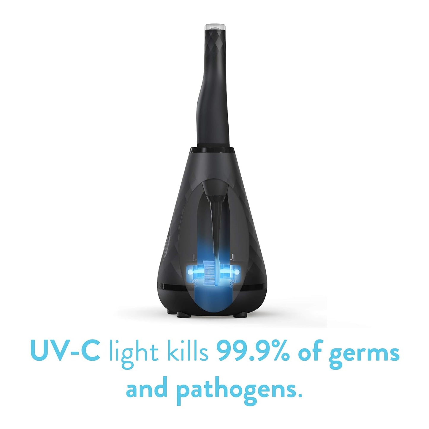 Tao Clean UV Sanitizing Sonic Toothbrush and Cleaning Station, Electric Toothbrush, Dual Speed Setting, Black